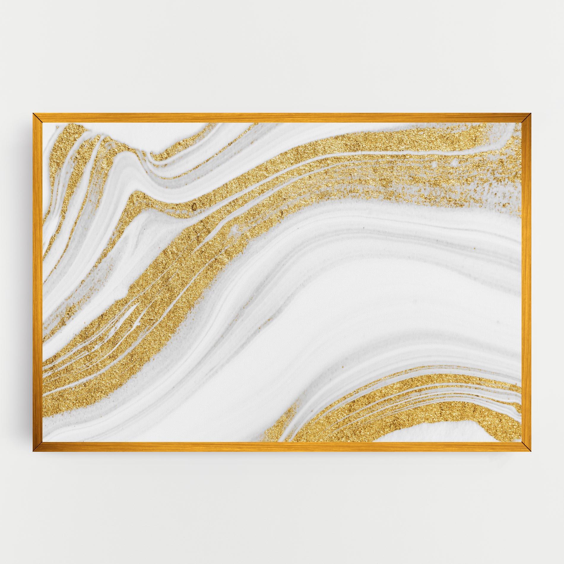 Tablou Canvas Gold Glitter Liquid mockup 0
