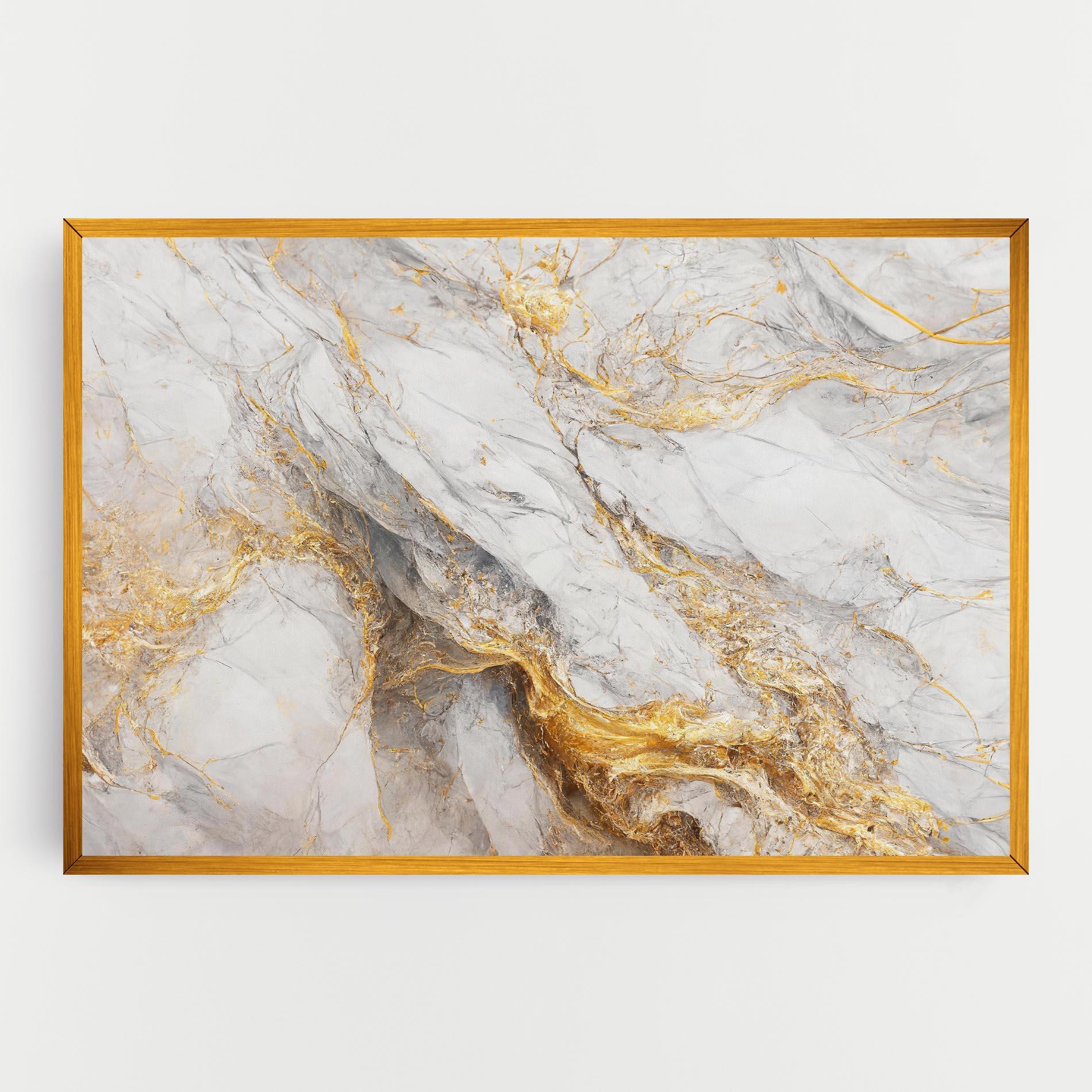Tablou Canvas Gold Liquid Grey Marble mockup 0