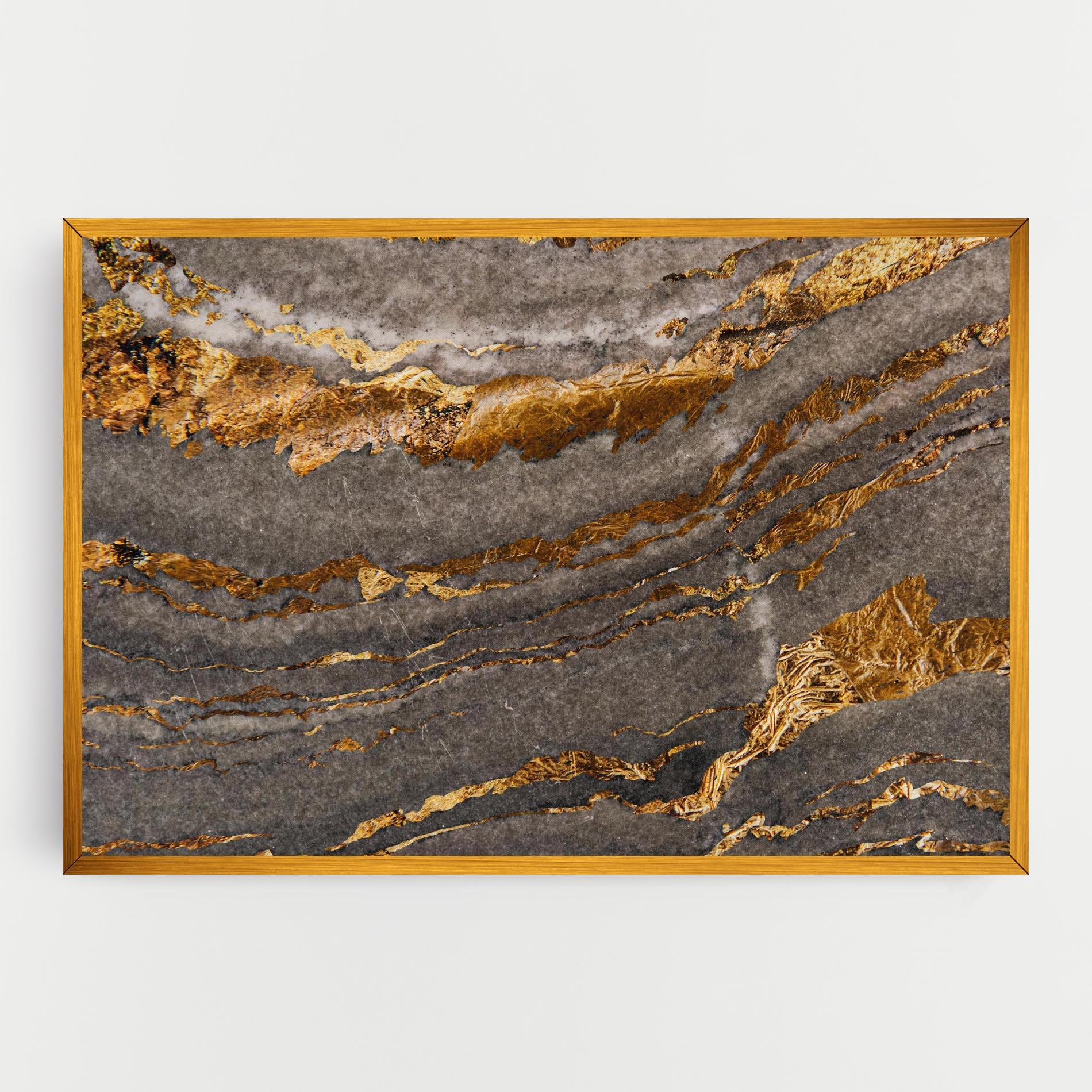 Tablou Canvas Gold Paper Marble mockup 0