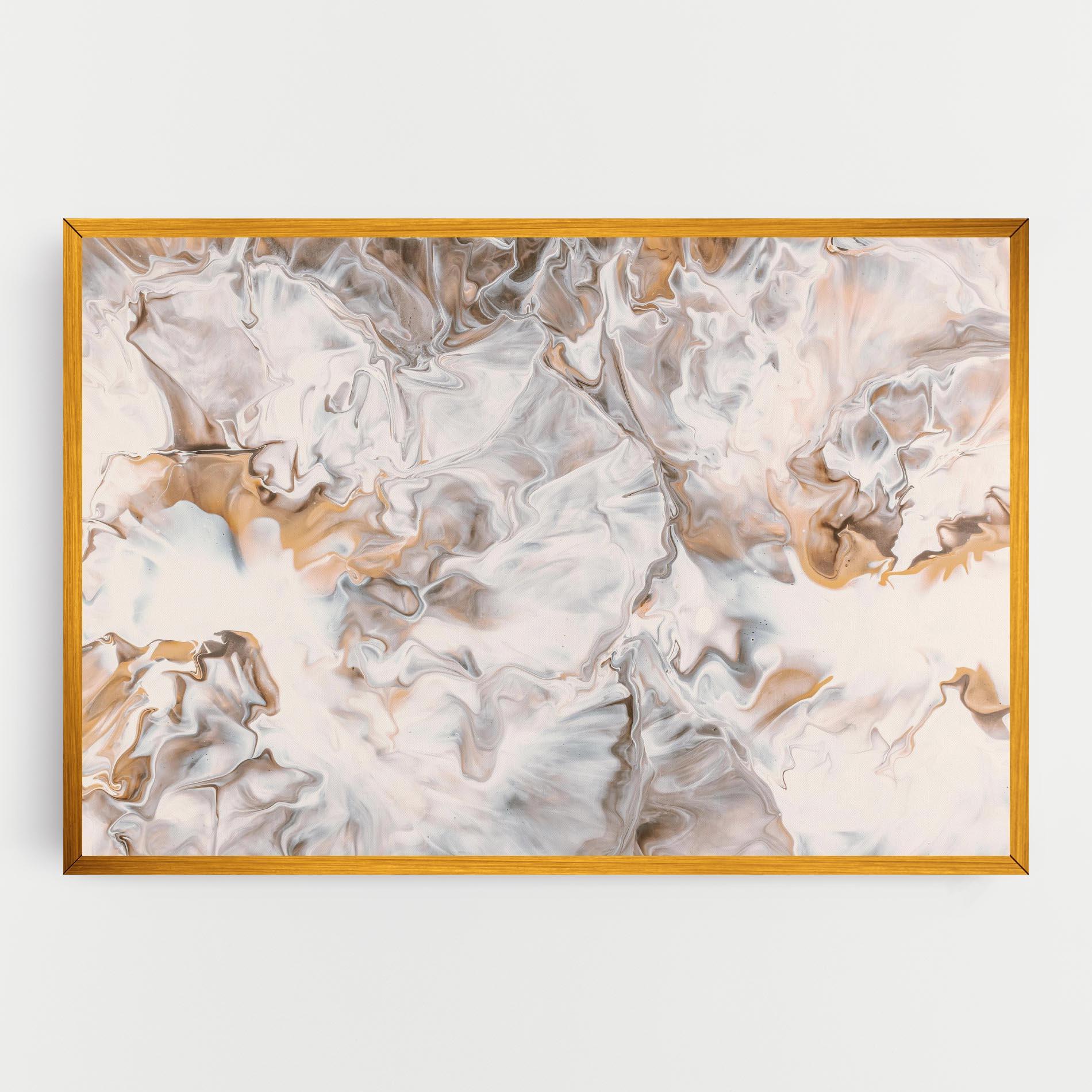 Tablou Canvas White Gold Abstract mockup 0