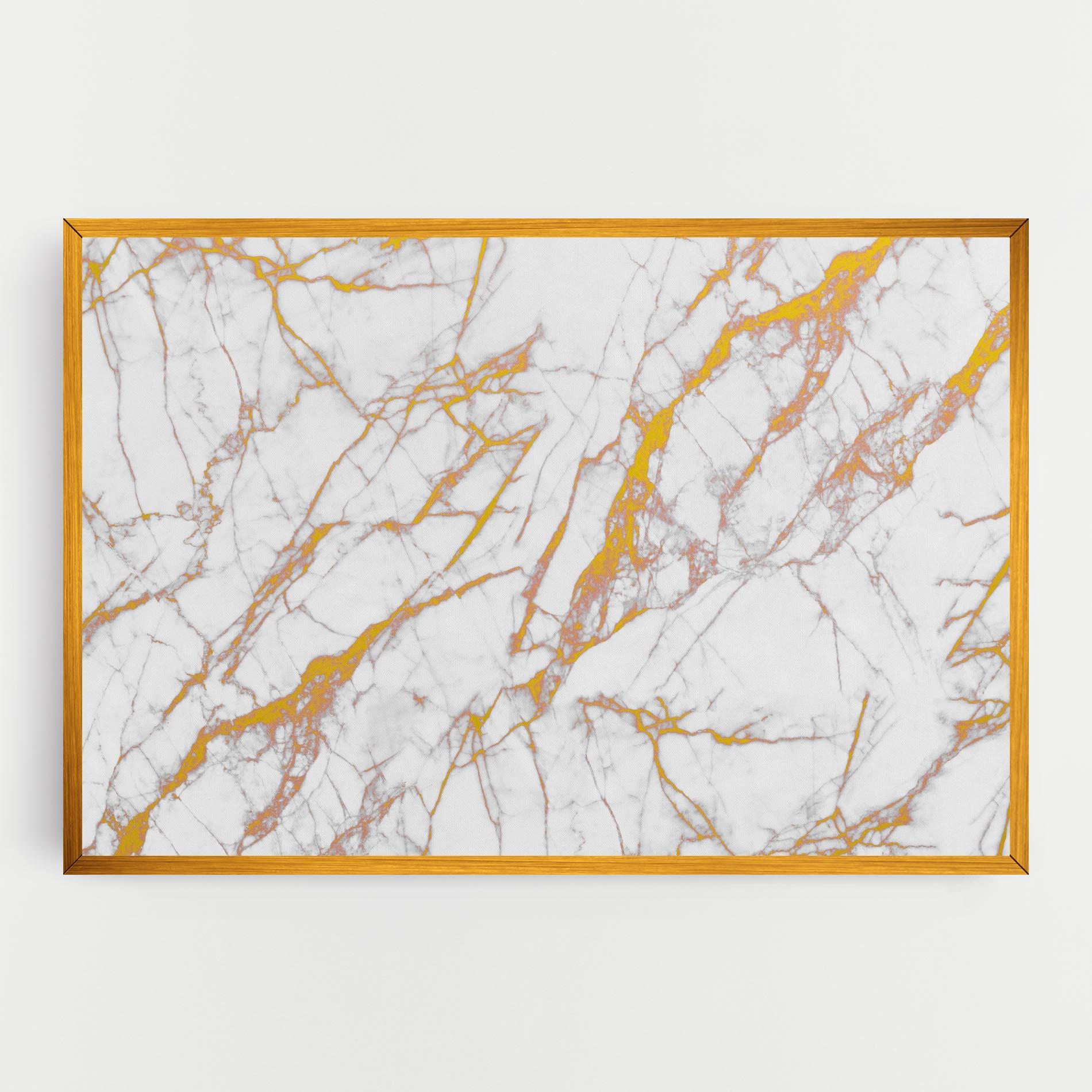 Tablou Canvas White Gold Line mockup 0