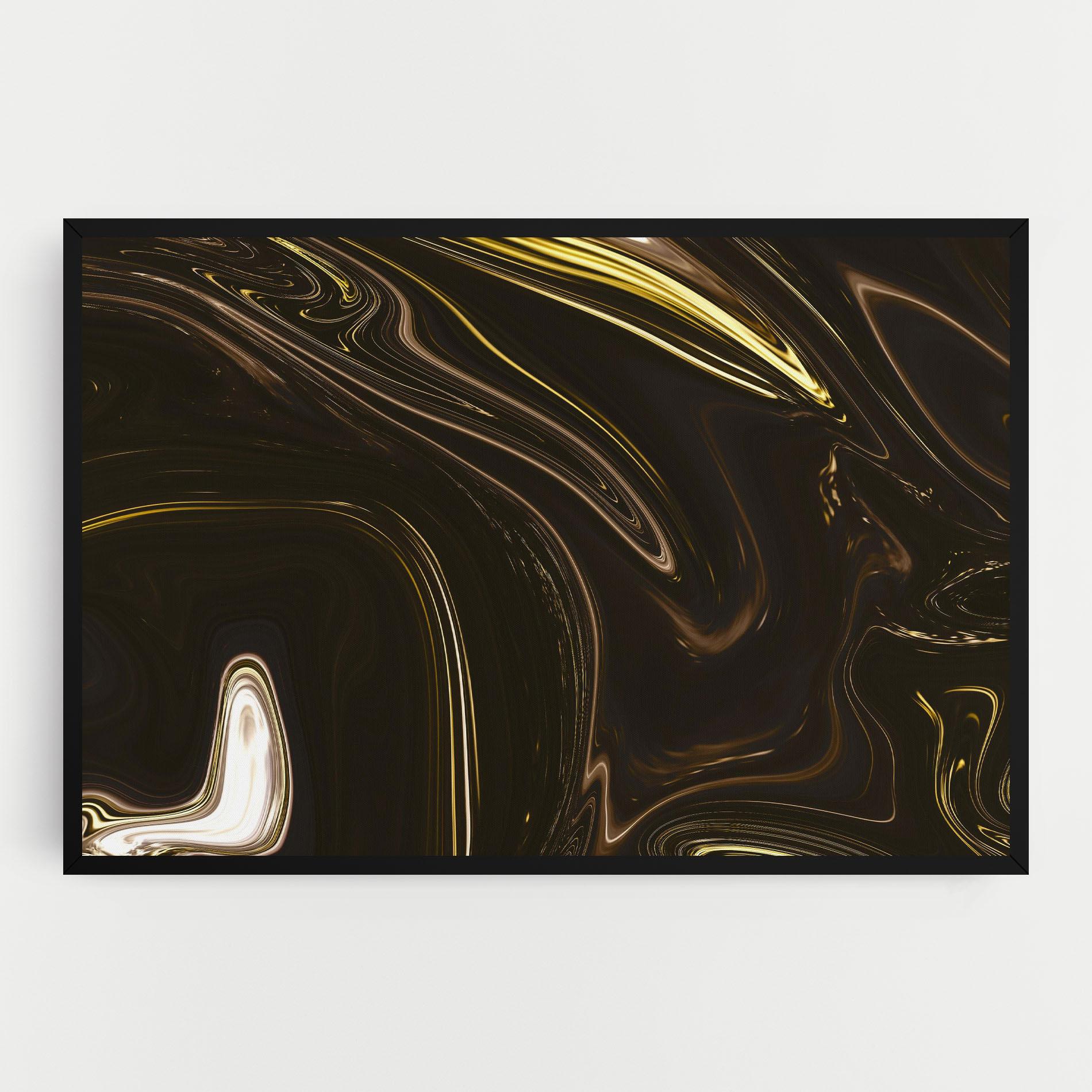 Tablou Canvas Black Gold Marble mockup 0