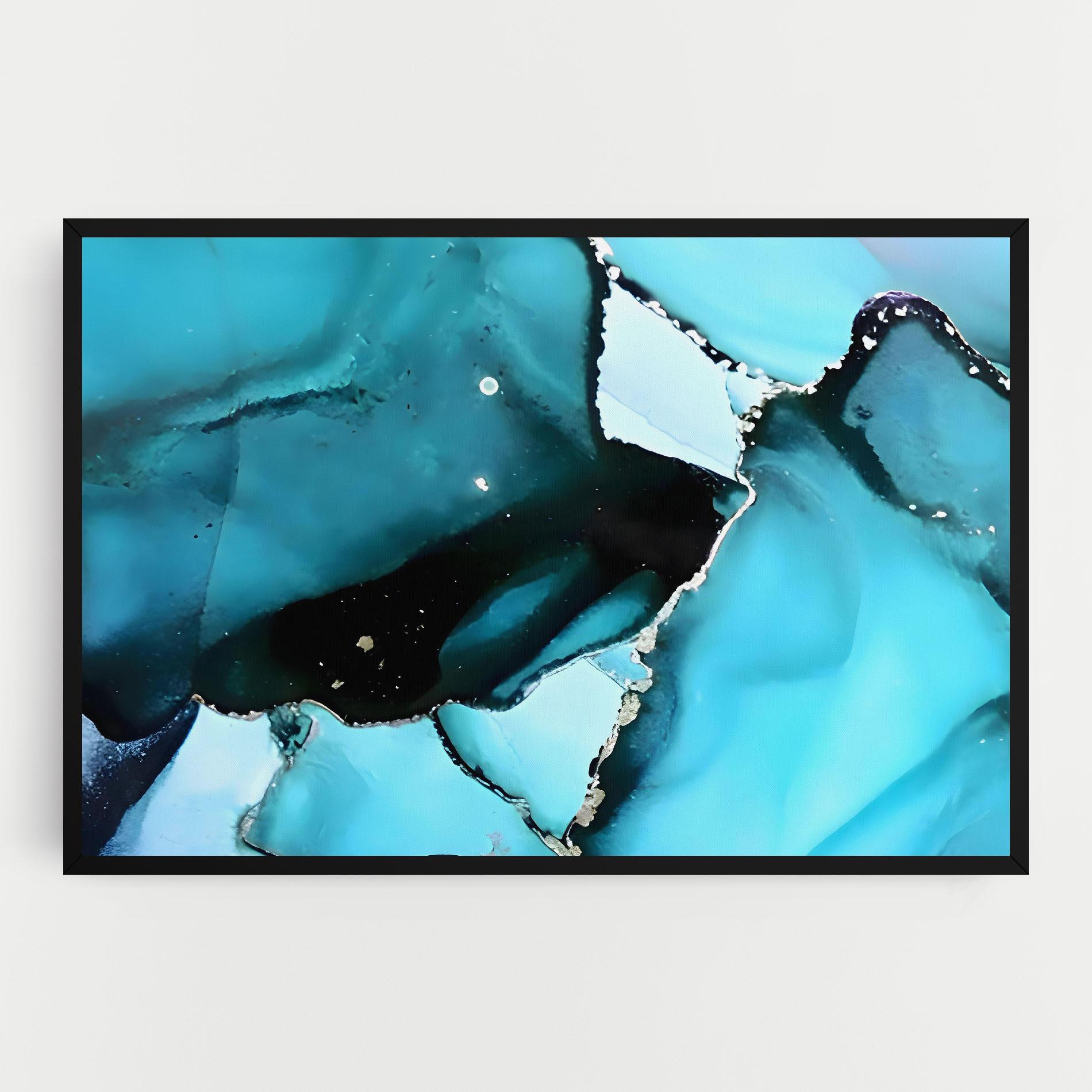 Tablou Canvas Blue Paint Marble mockup 0