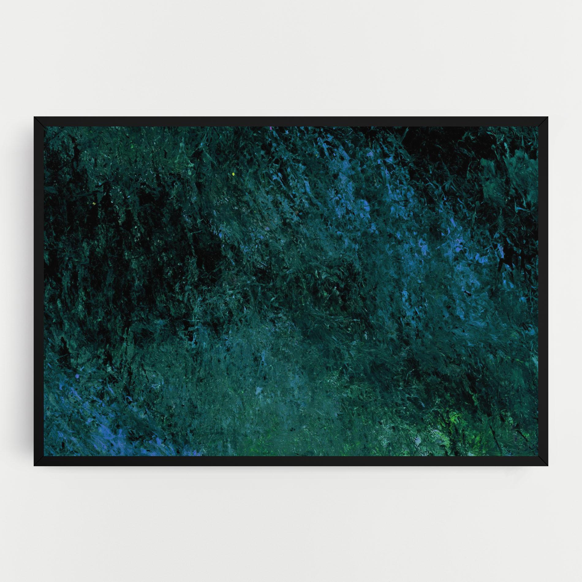 Tablou Canvas Dark Green Blue Painting mockup 0