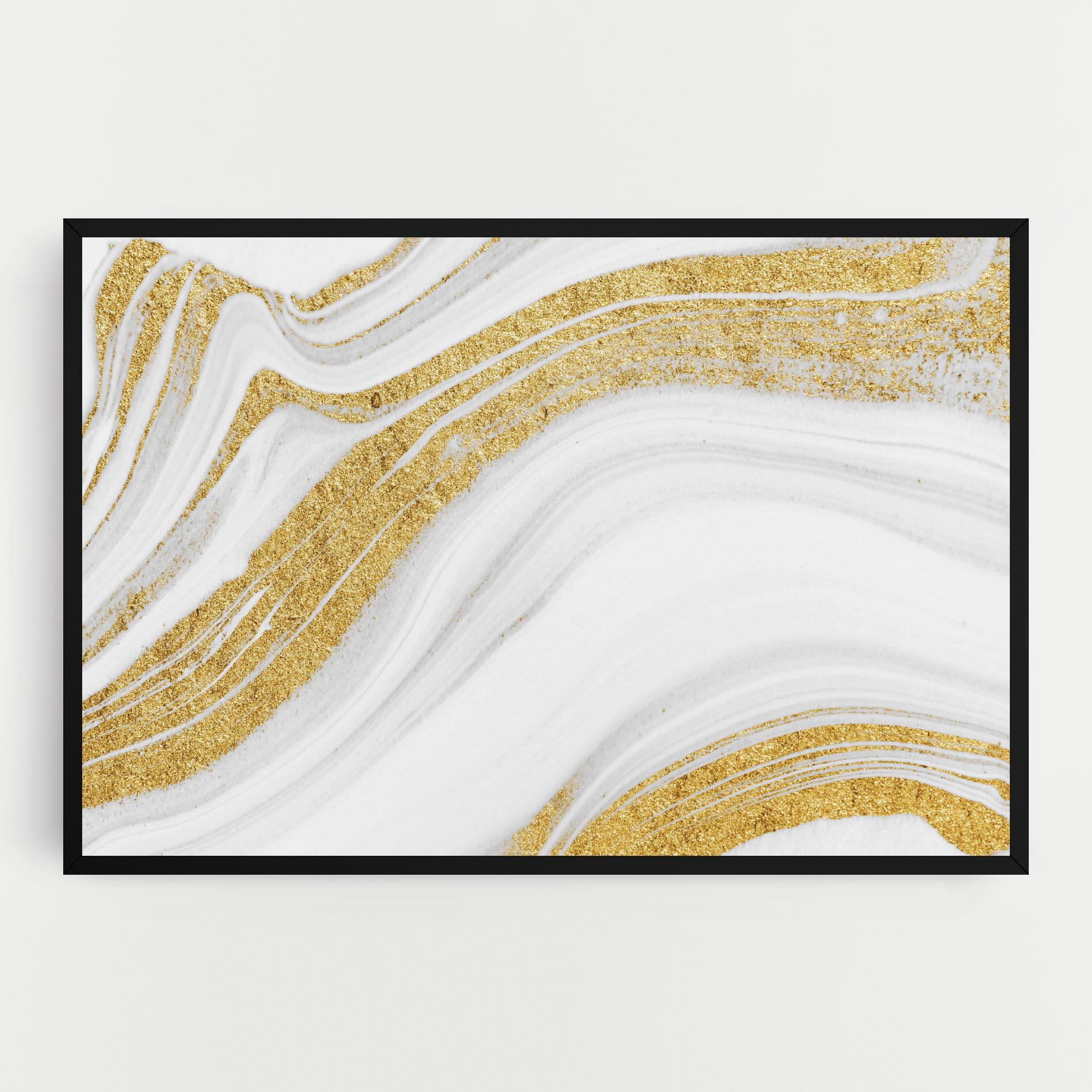 Tablou Canvas Gold Glitter Liquid mockup 0