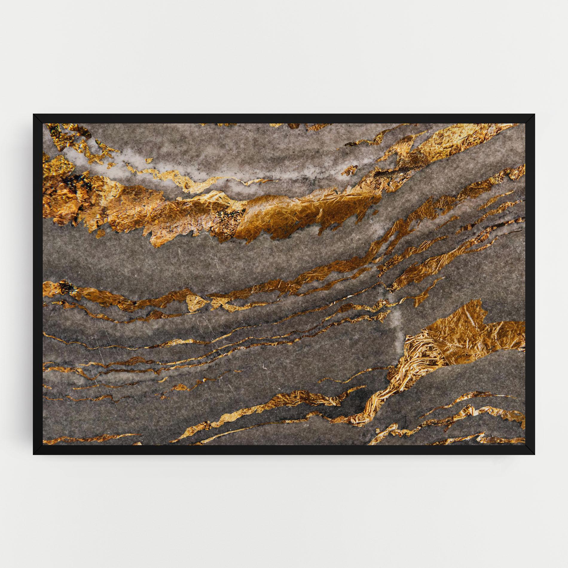 Tablou Canvas Gold Paper Marble mockup 0