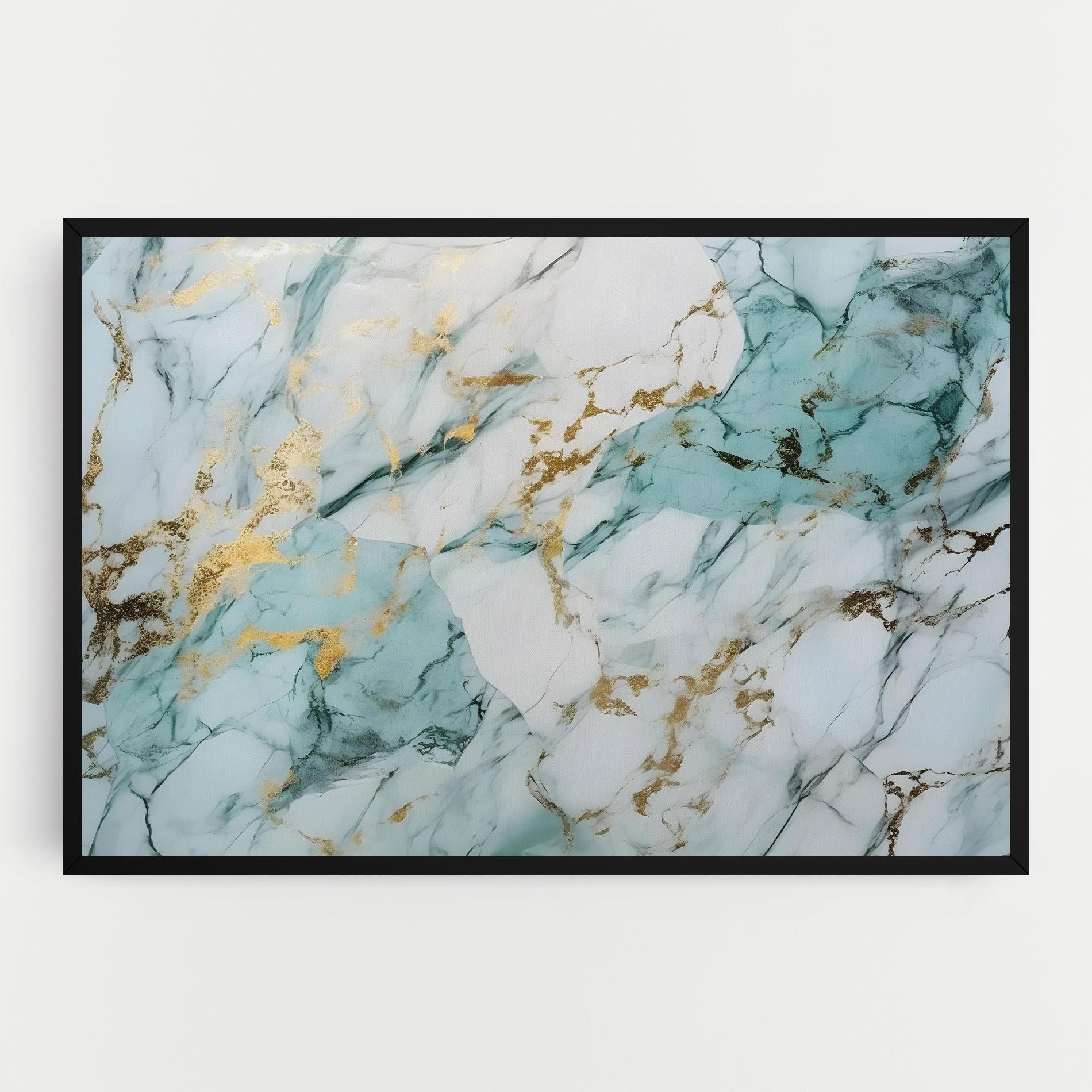 Tablou Canvas Light Green Gold Line mockup 0