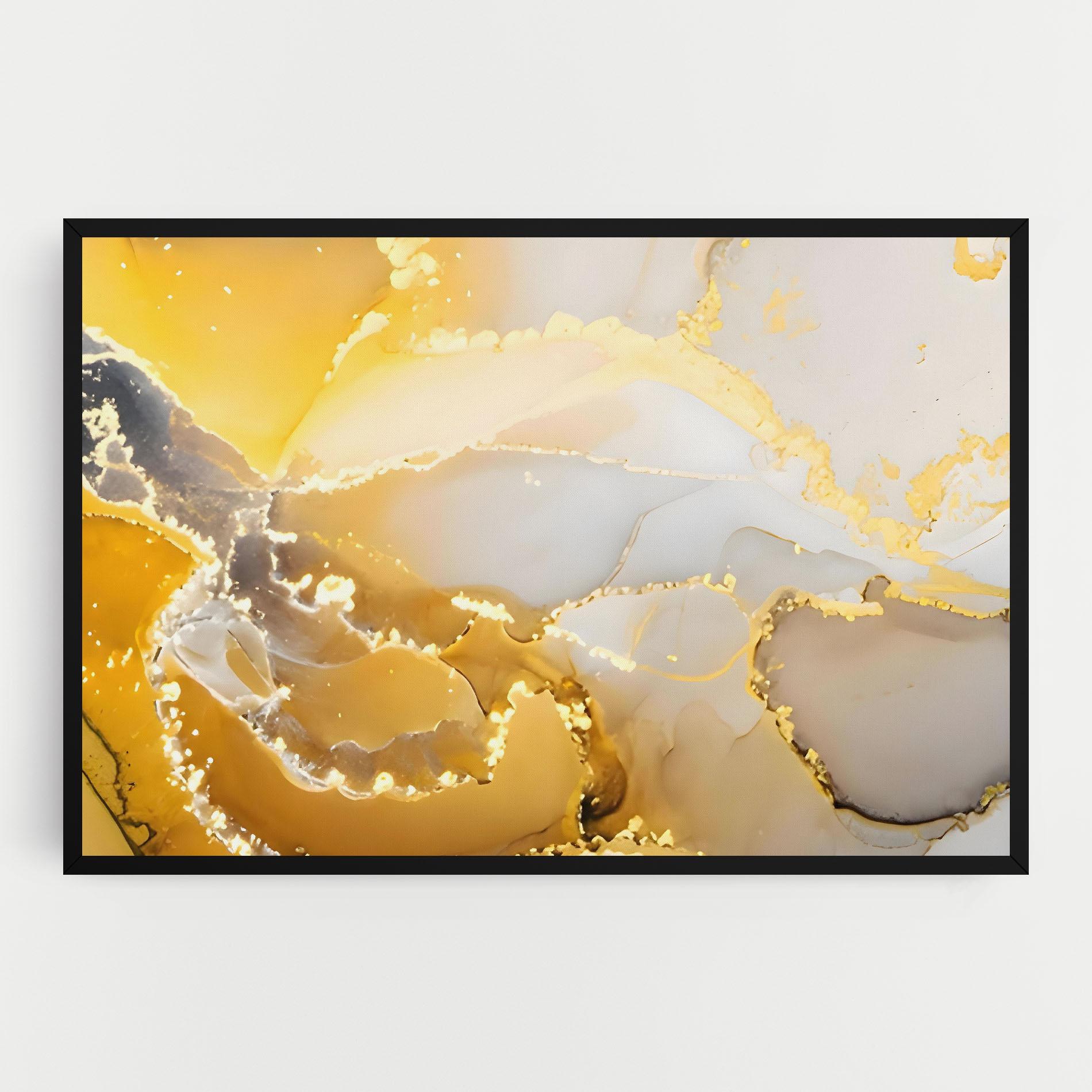 Tablou Canvas Yellow Grey Marble mockup 0