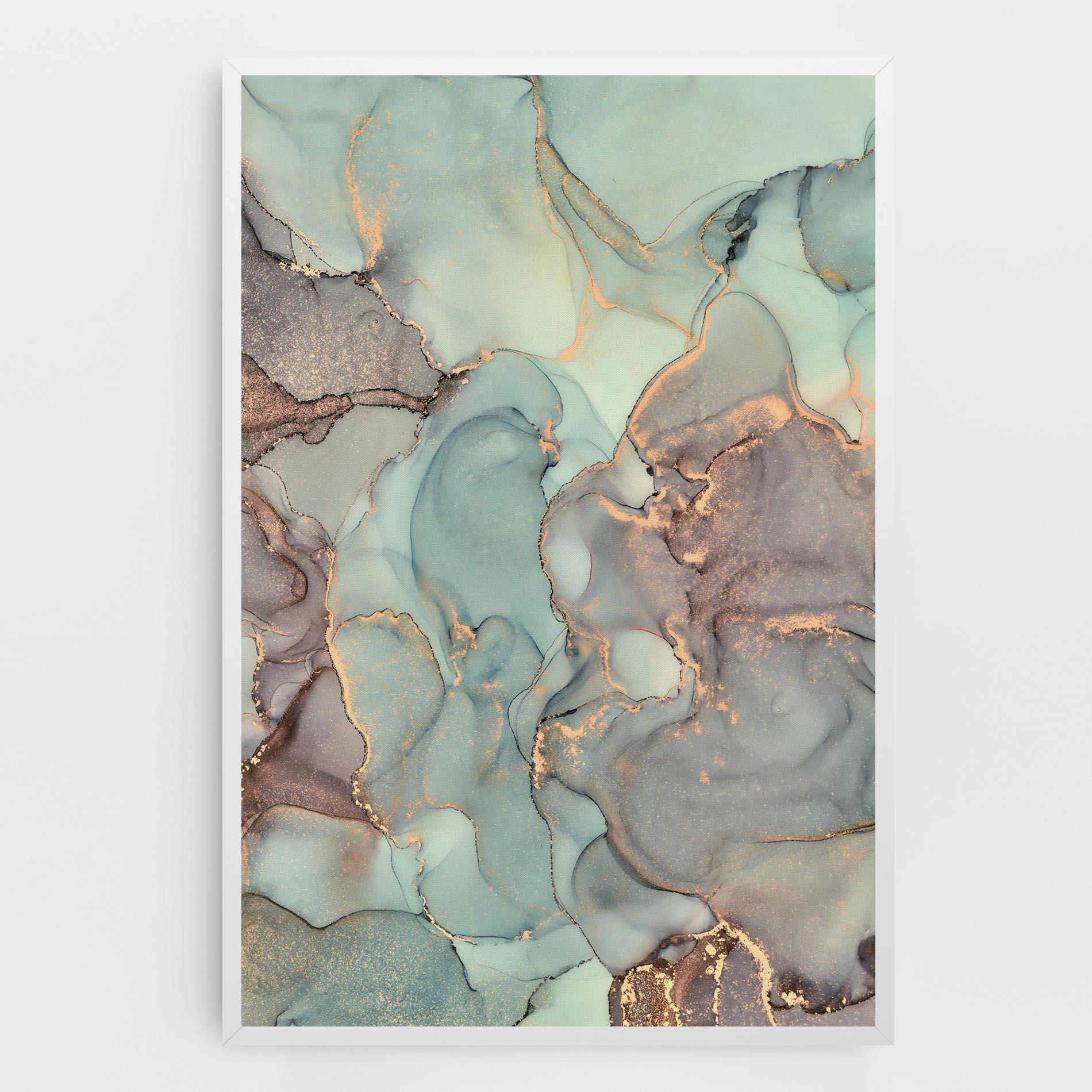Tablou Canvas Abstract Turquoise Marble mockup 0
