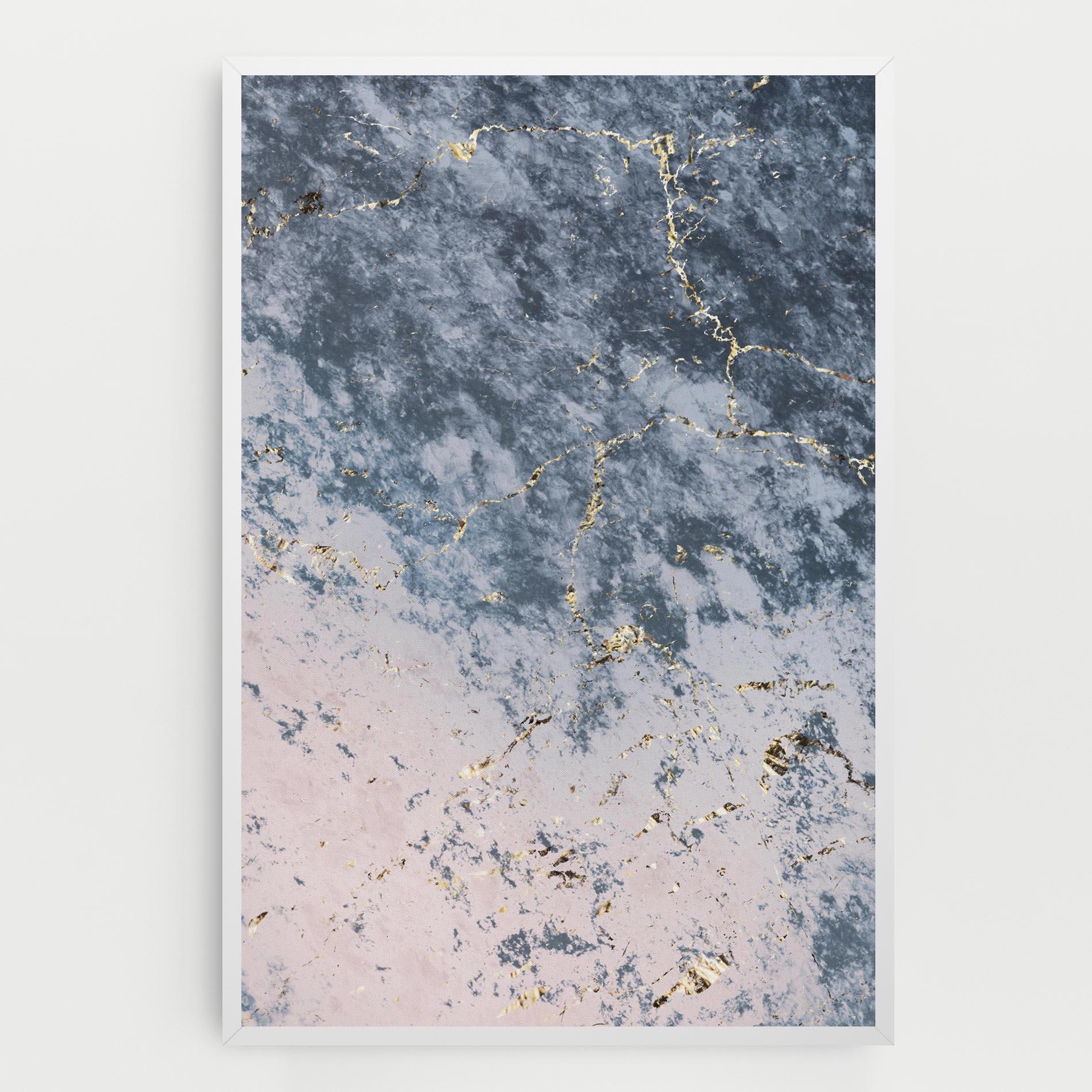 Tablou Canvas Blue Golden Lines mockup 0