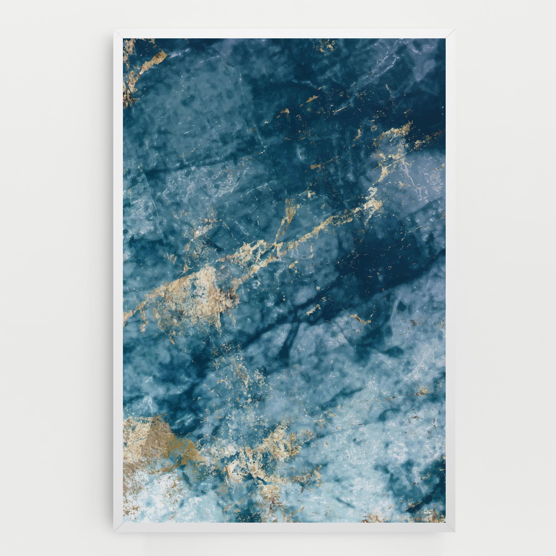 Tablou Canvas Blue Water Marble mockup 0