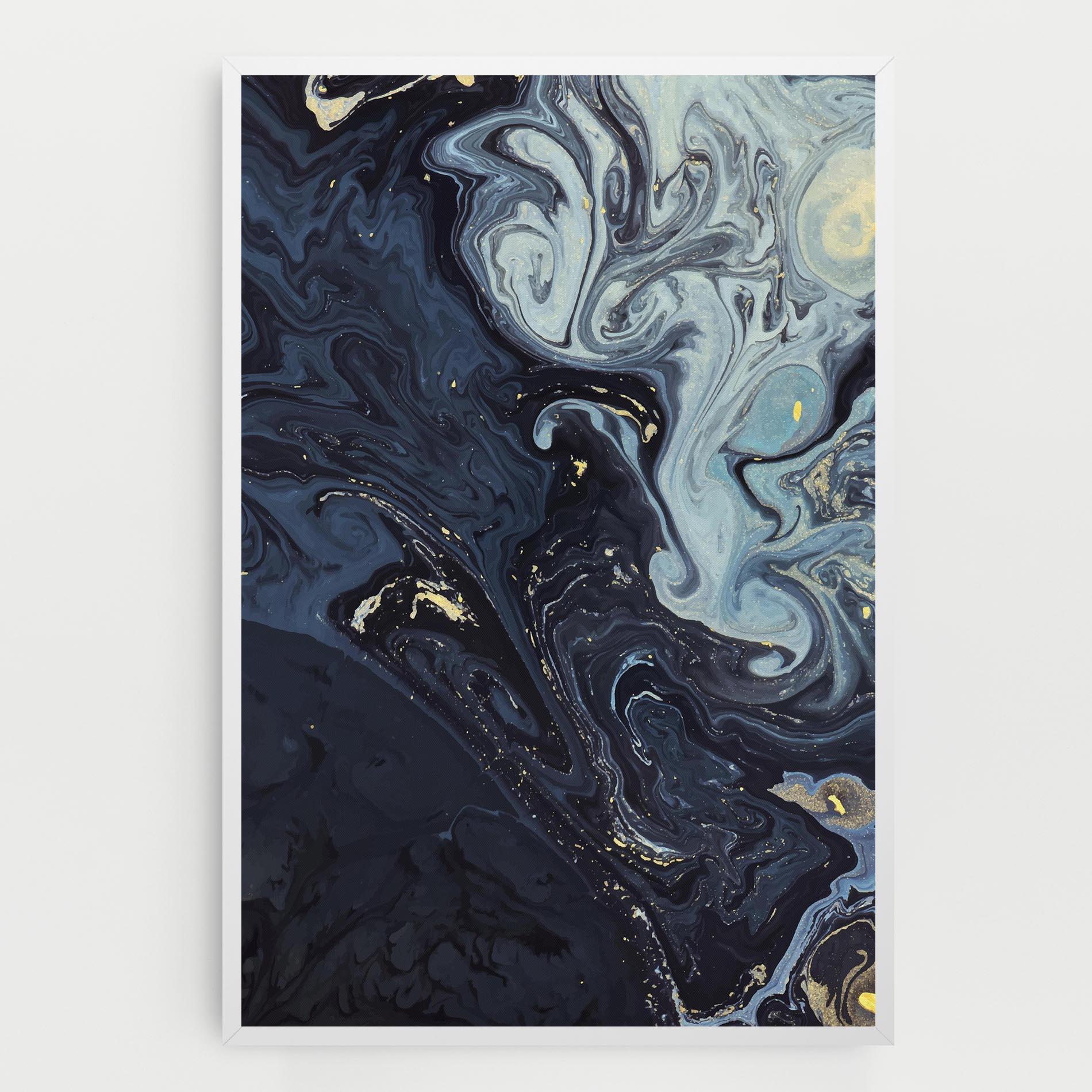 Tablou Canvas Dark Blue Painting mockup 0
