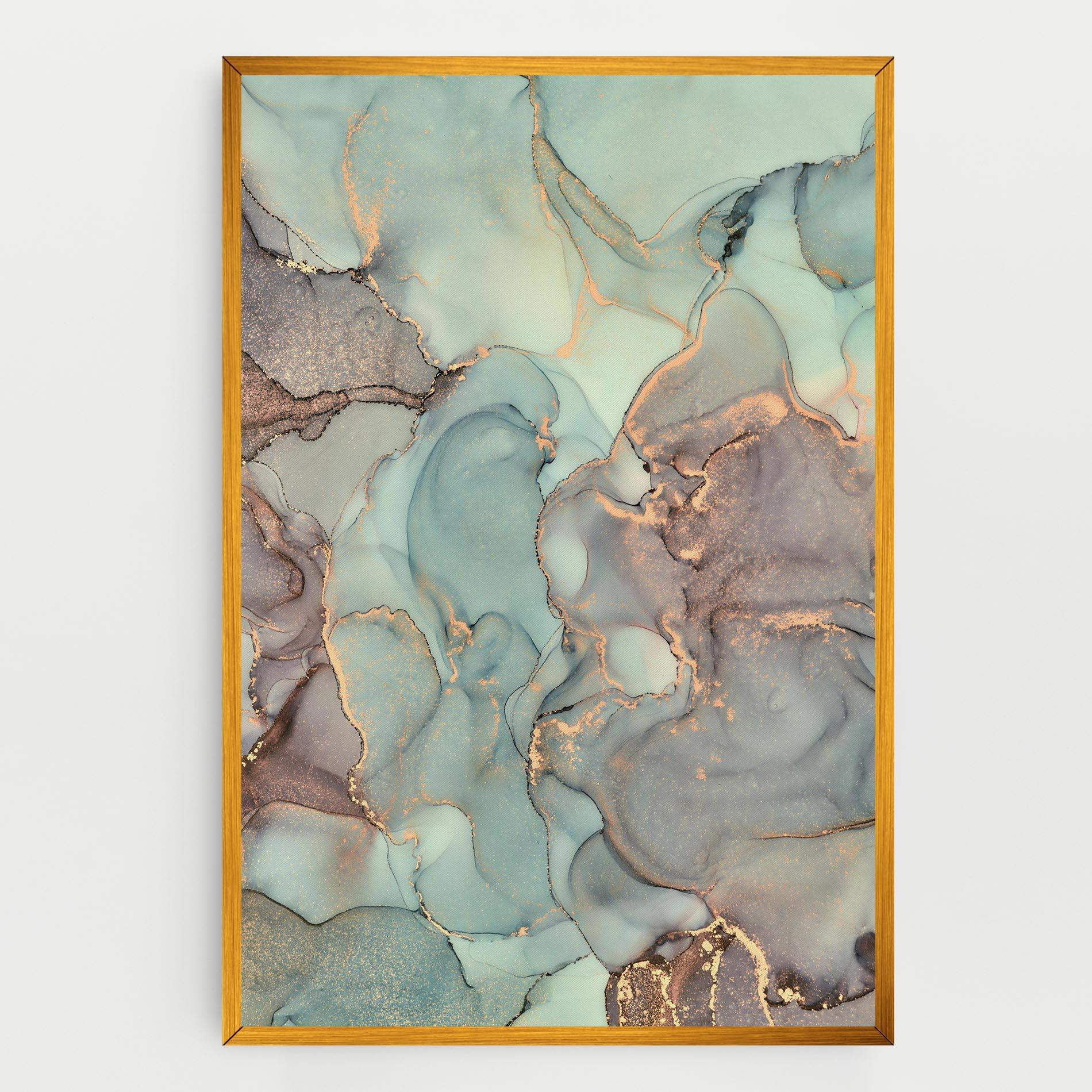 Tablou Canvas Abstract Turquoise Marble mockup 0