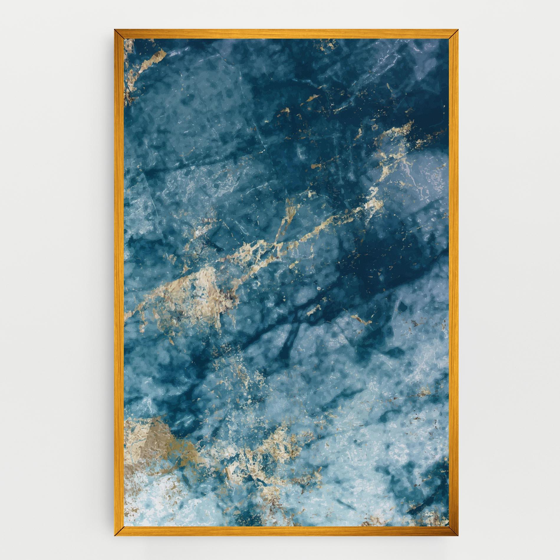 Tablou Canvas Blue Water Marble mockup 0