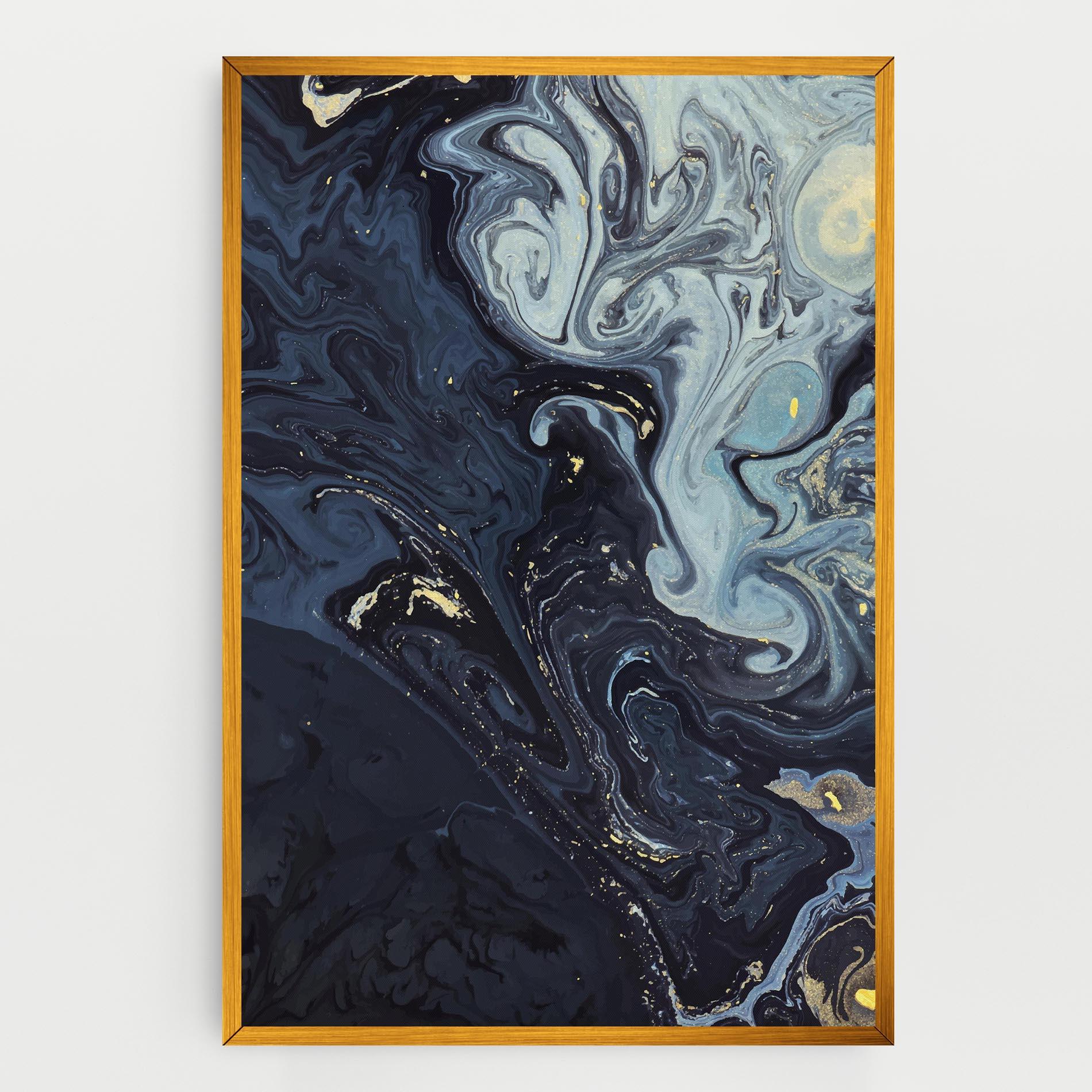 Tablou Canvas Dark Blue Painting mockup 0