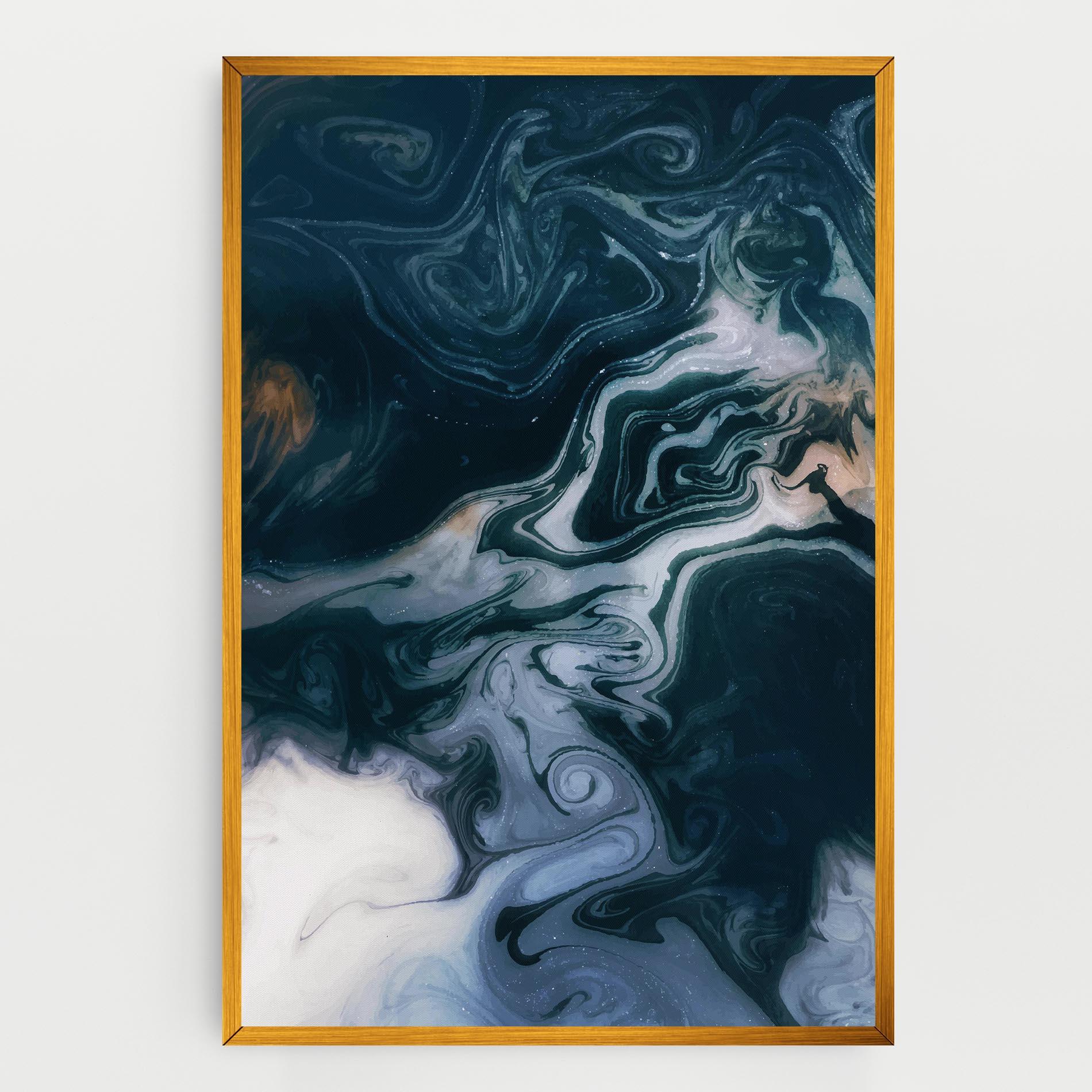 Tablou Canvas Dark Blue With White mockup 0