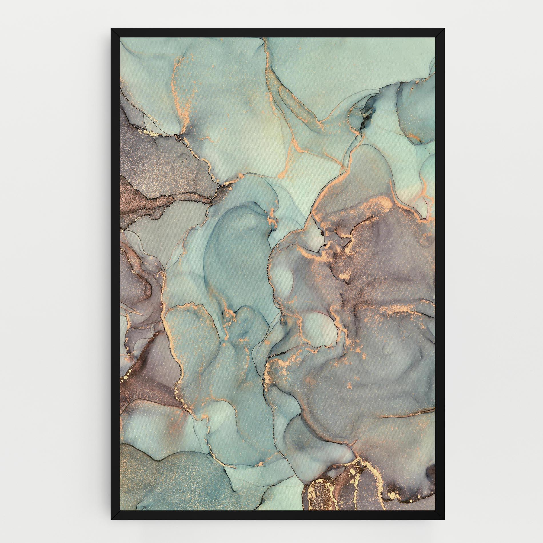 Tablou Canvas Abstract Turquoise Marble mockup 0