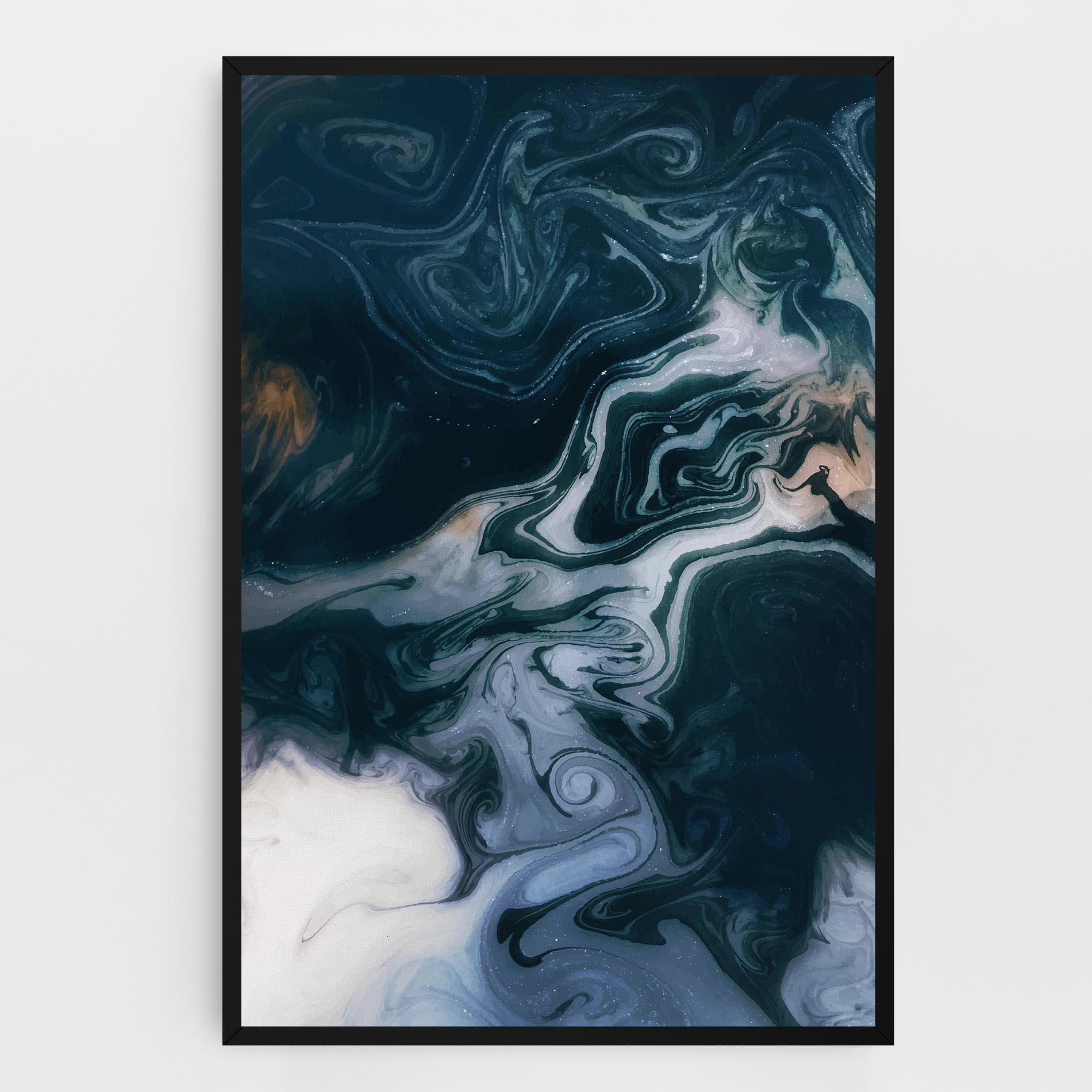 Tablou Canvas Dark Blue With White mockup 0