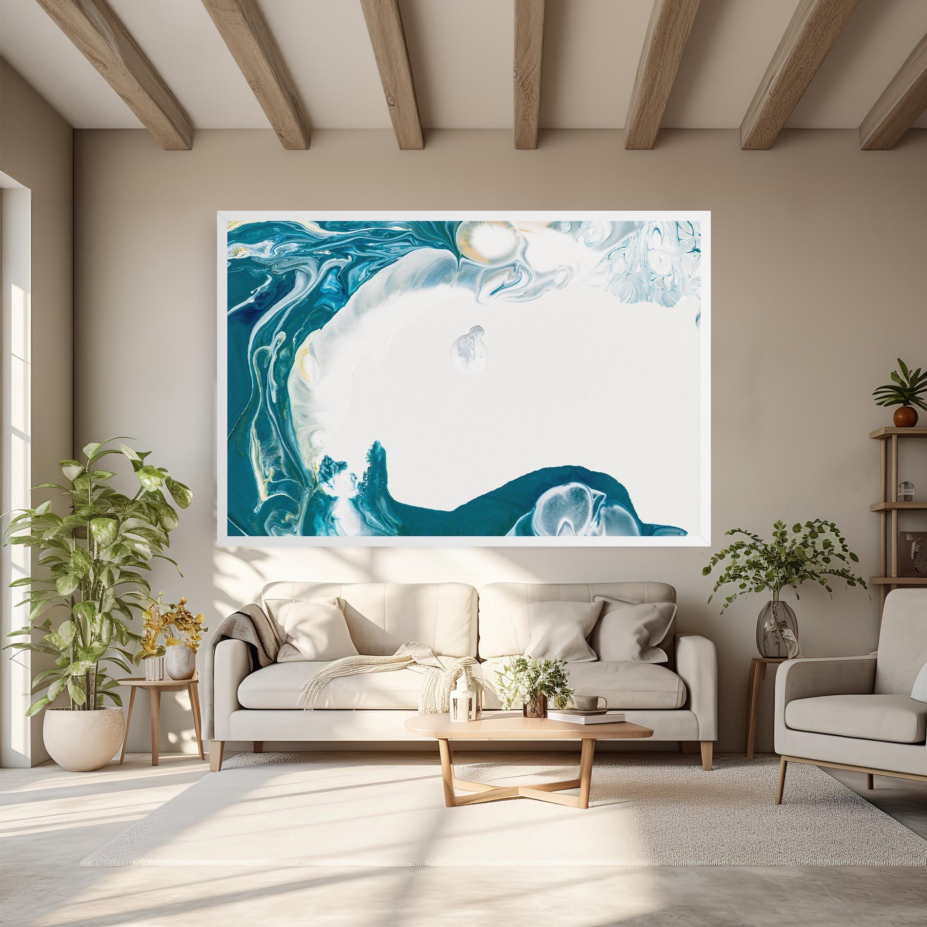 Tablou Canvas Beautiful Blue Paiting mockup 6