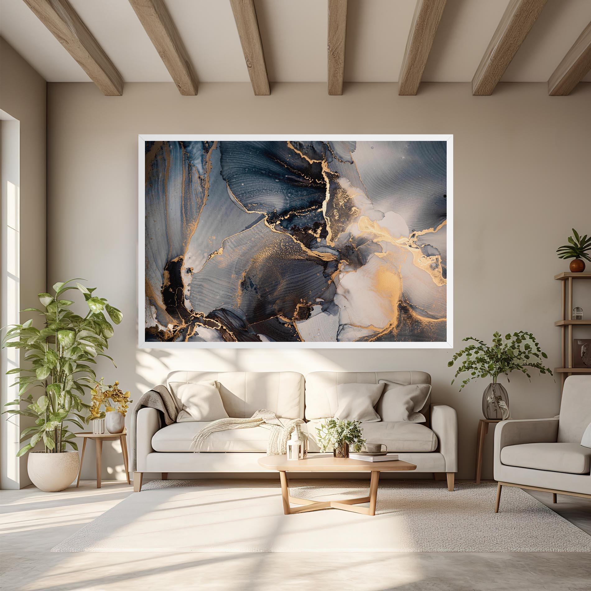 Tablou Canvas Golden Abstract Marble mockup 6