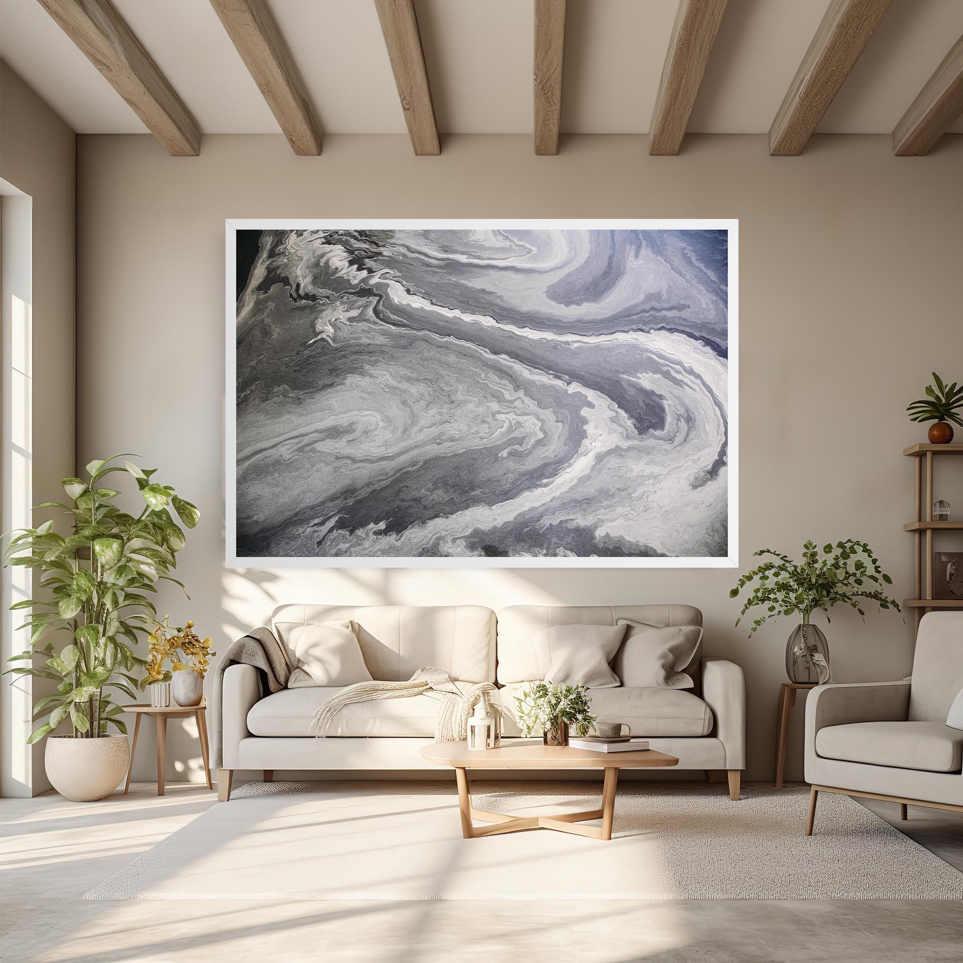 Tablou Canvas Grey Liquid Marble mockup 6