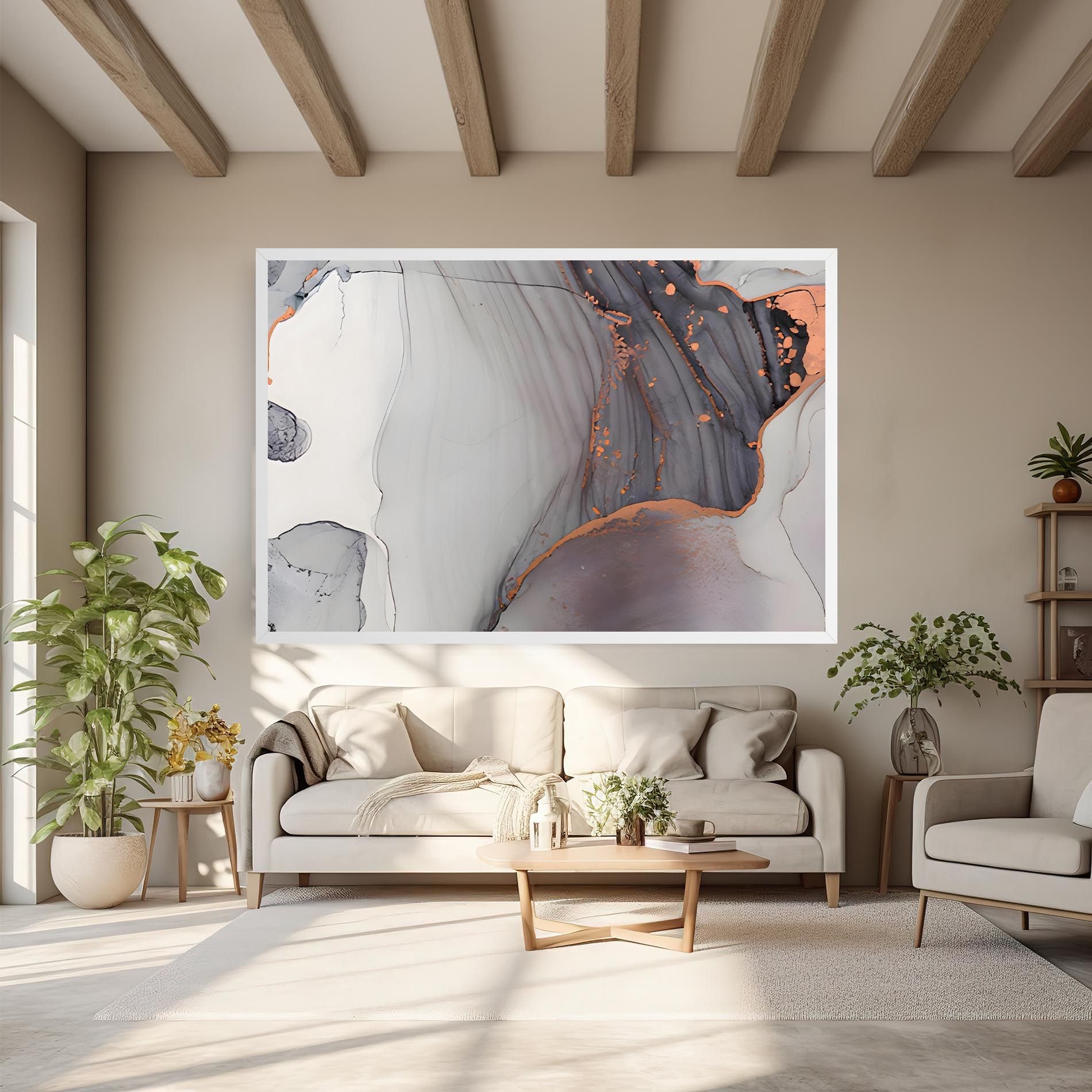 Grey Pink Liquid Marble mockup 6