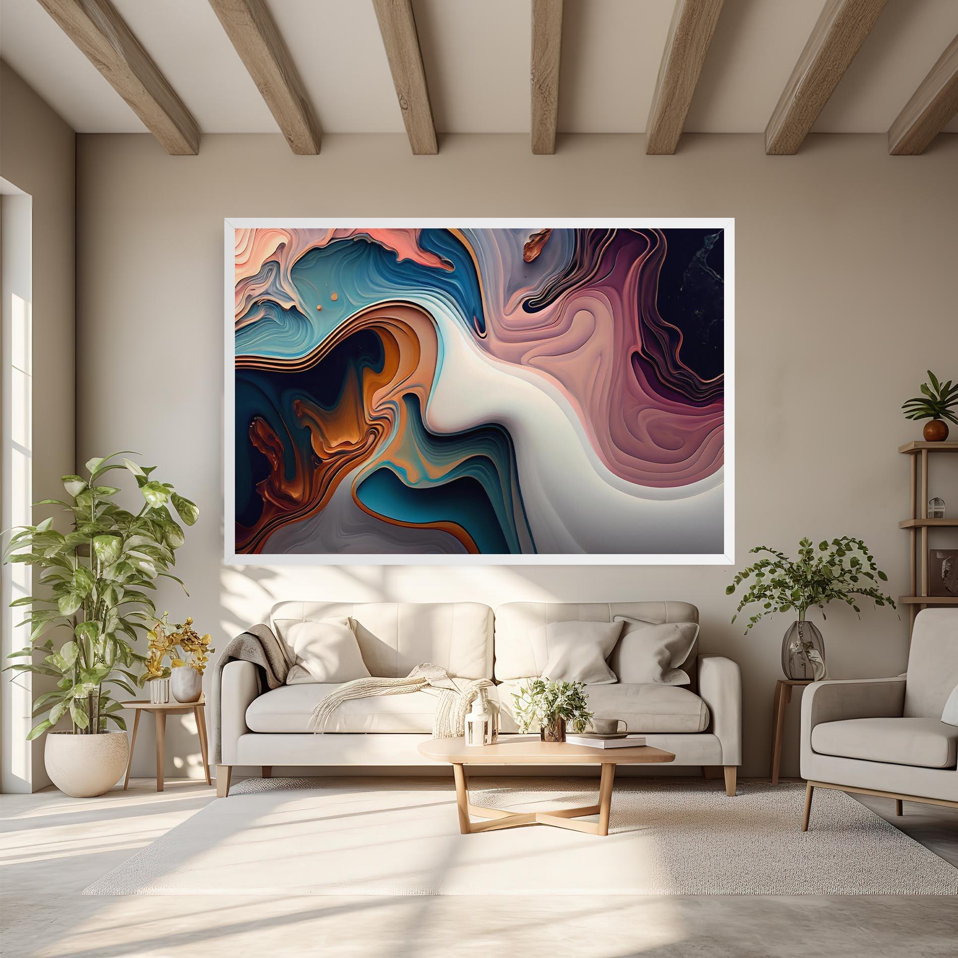 Tablou Canvas Mixed Colors Marble mockup 6