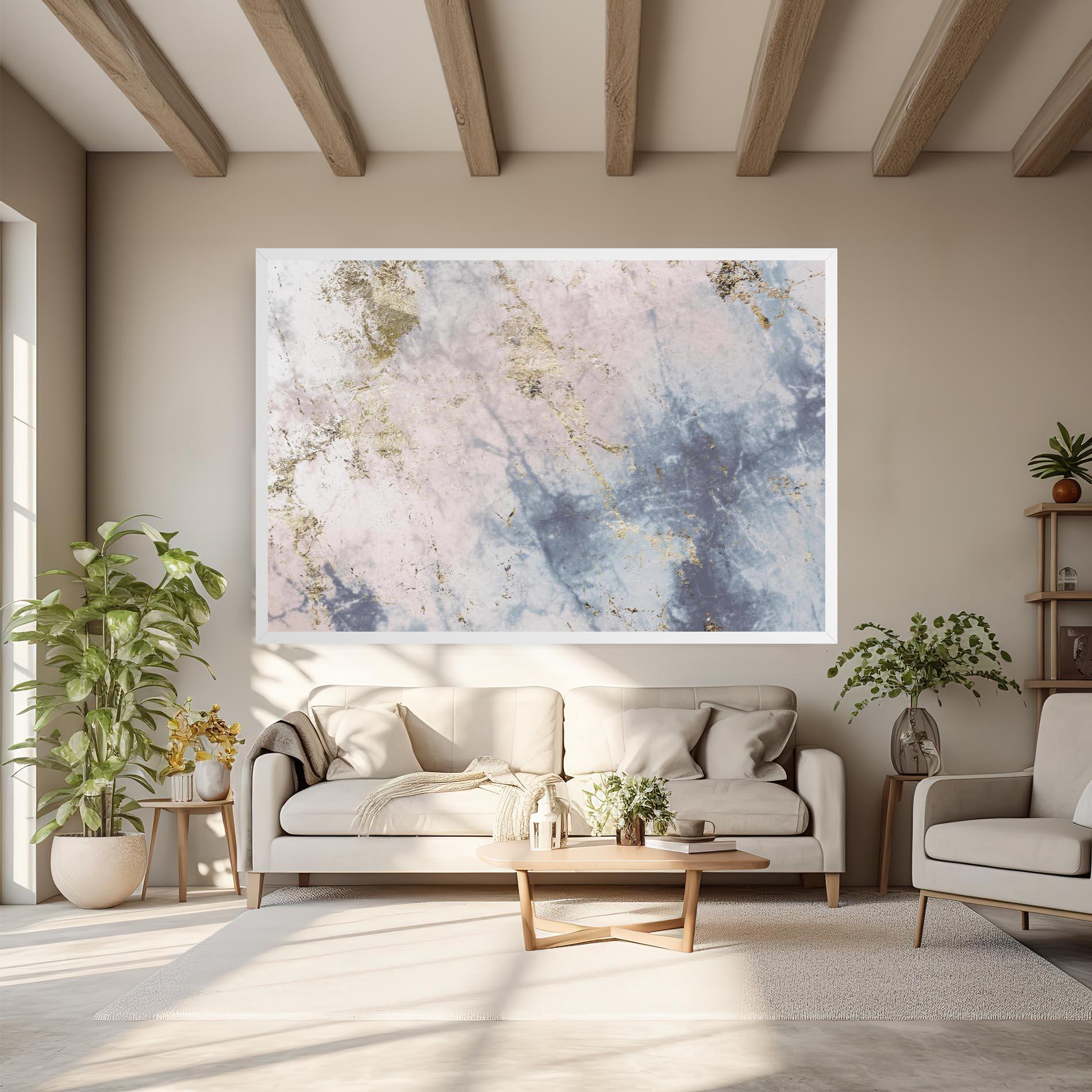 Tablou Canvas Pink Blue Marble mockup 6