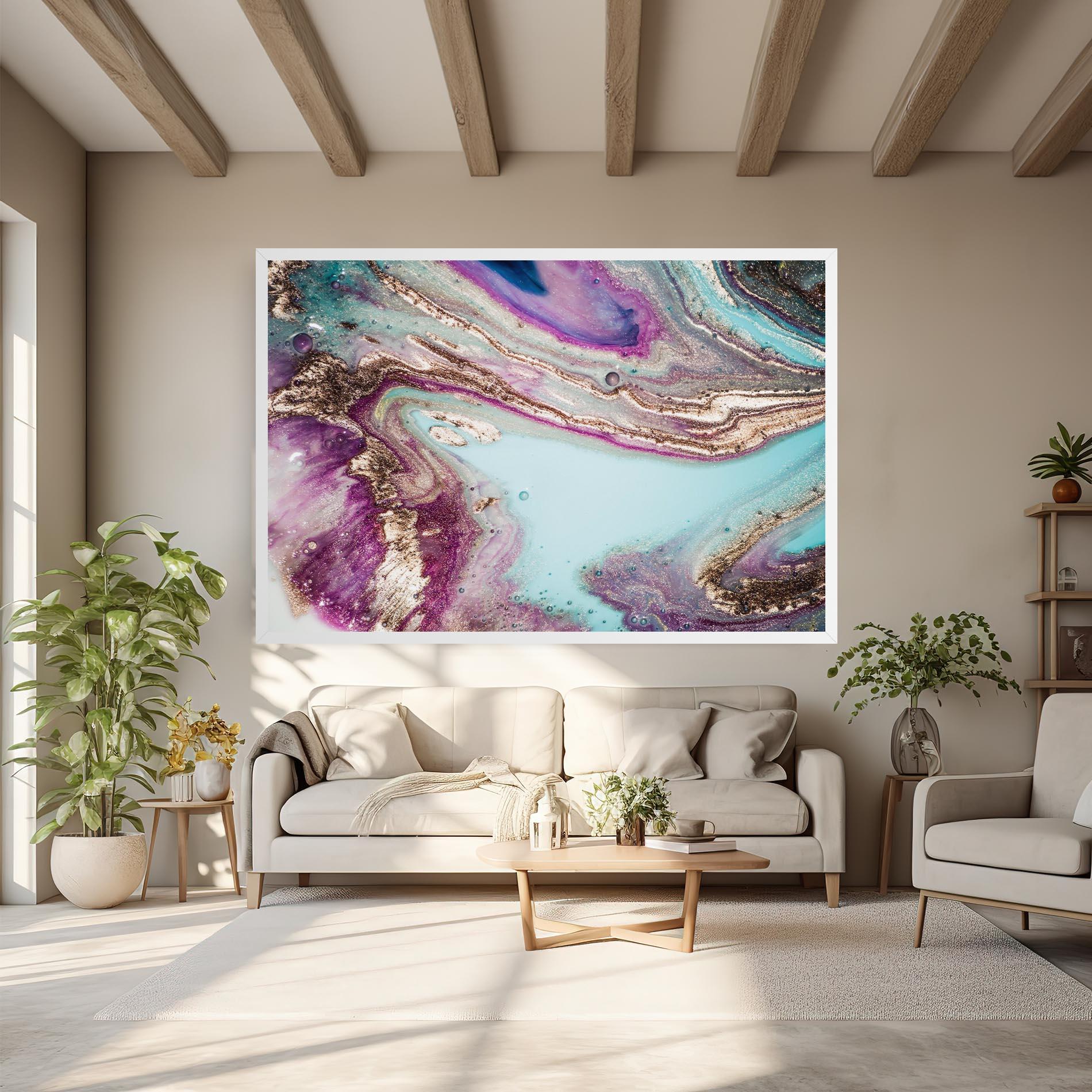 Tablou Canvas Pink Marble Shades mockup 6