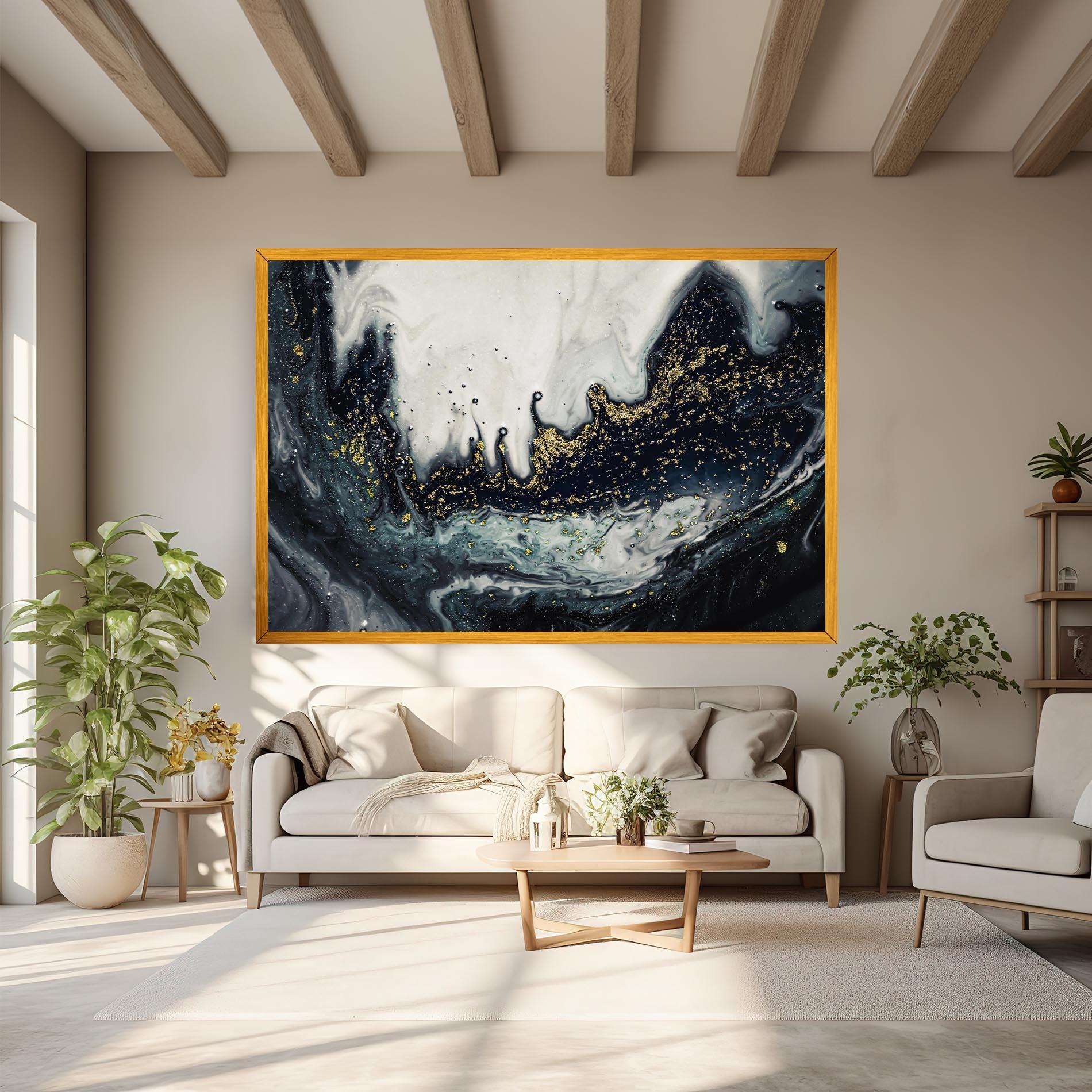 Tablou Canvas Abstract Black mockup 6