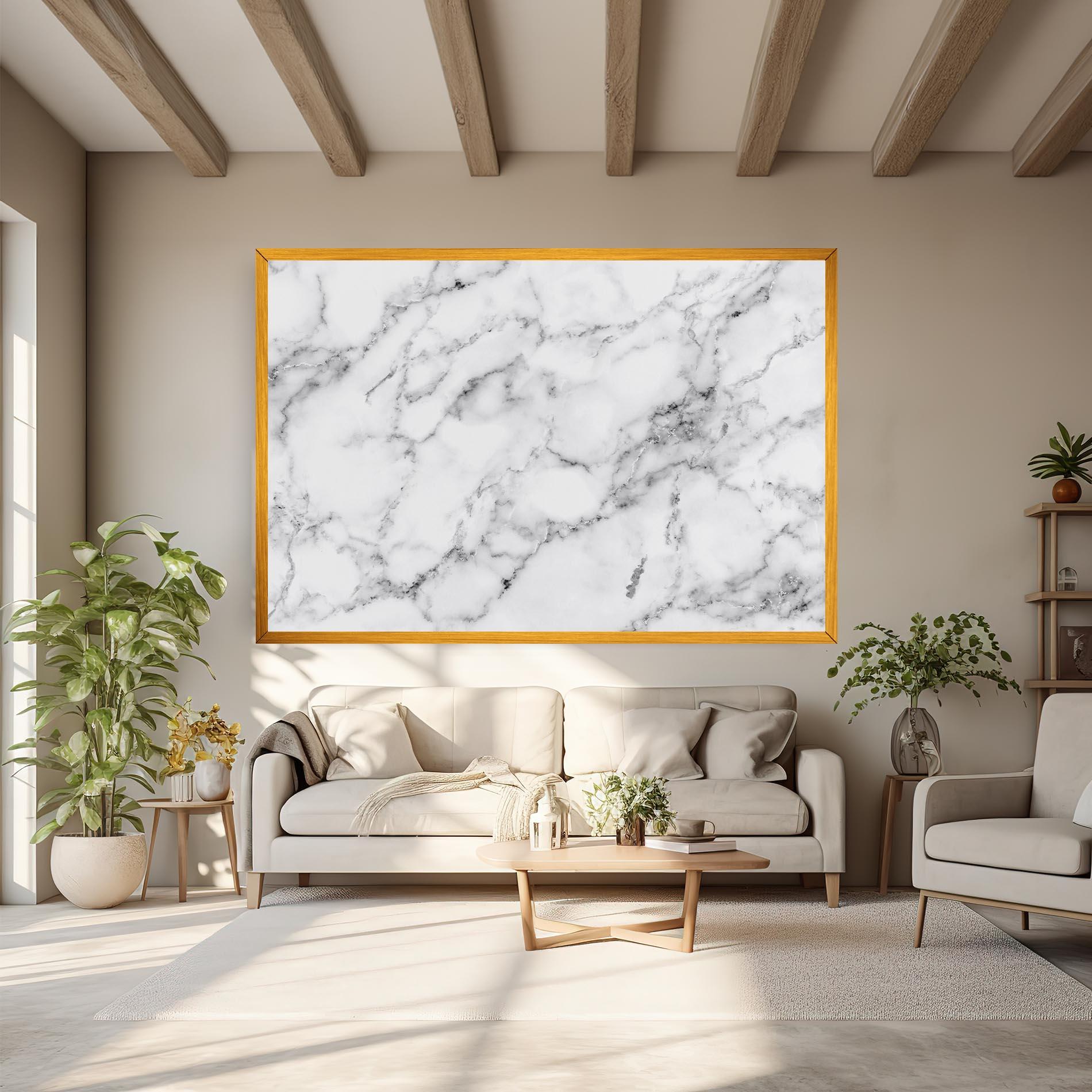 Tablou Canvas Basic White Marble mockup 6