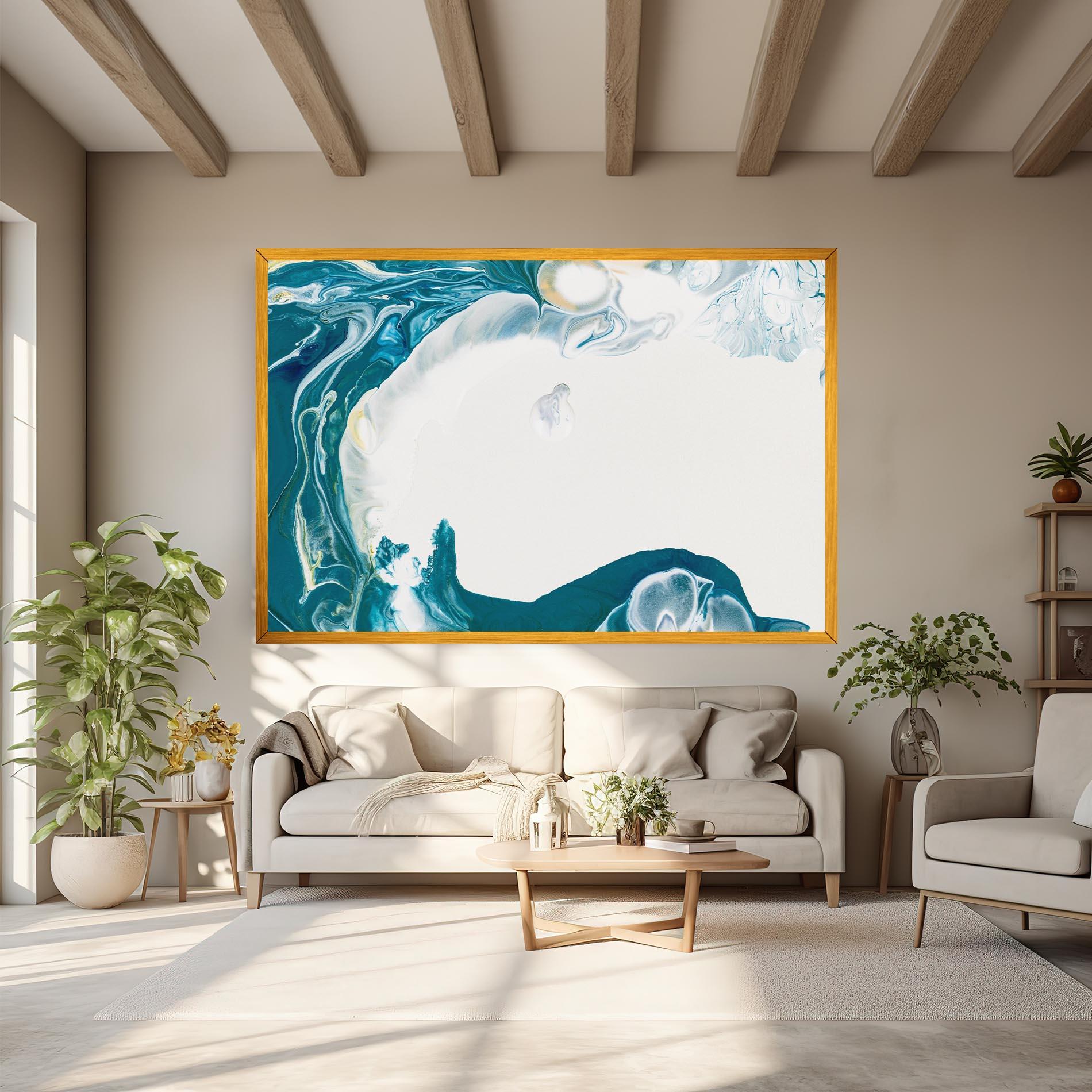 Tablou Canvas Beautiful Blue Paiting mockup 6