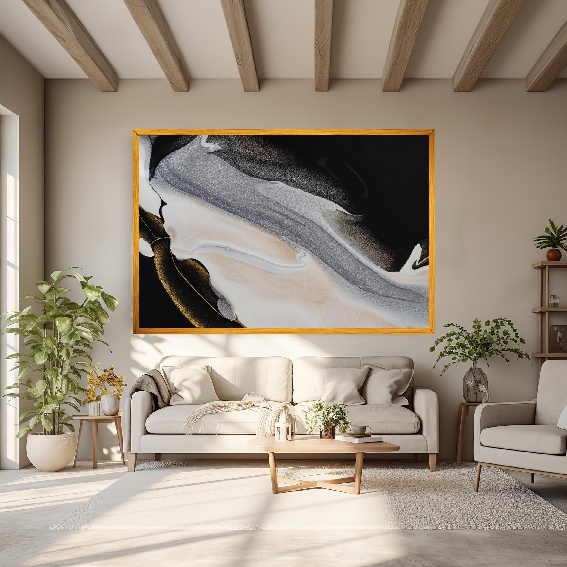 Tablou Canvas Black Light Grey mockup 6