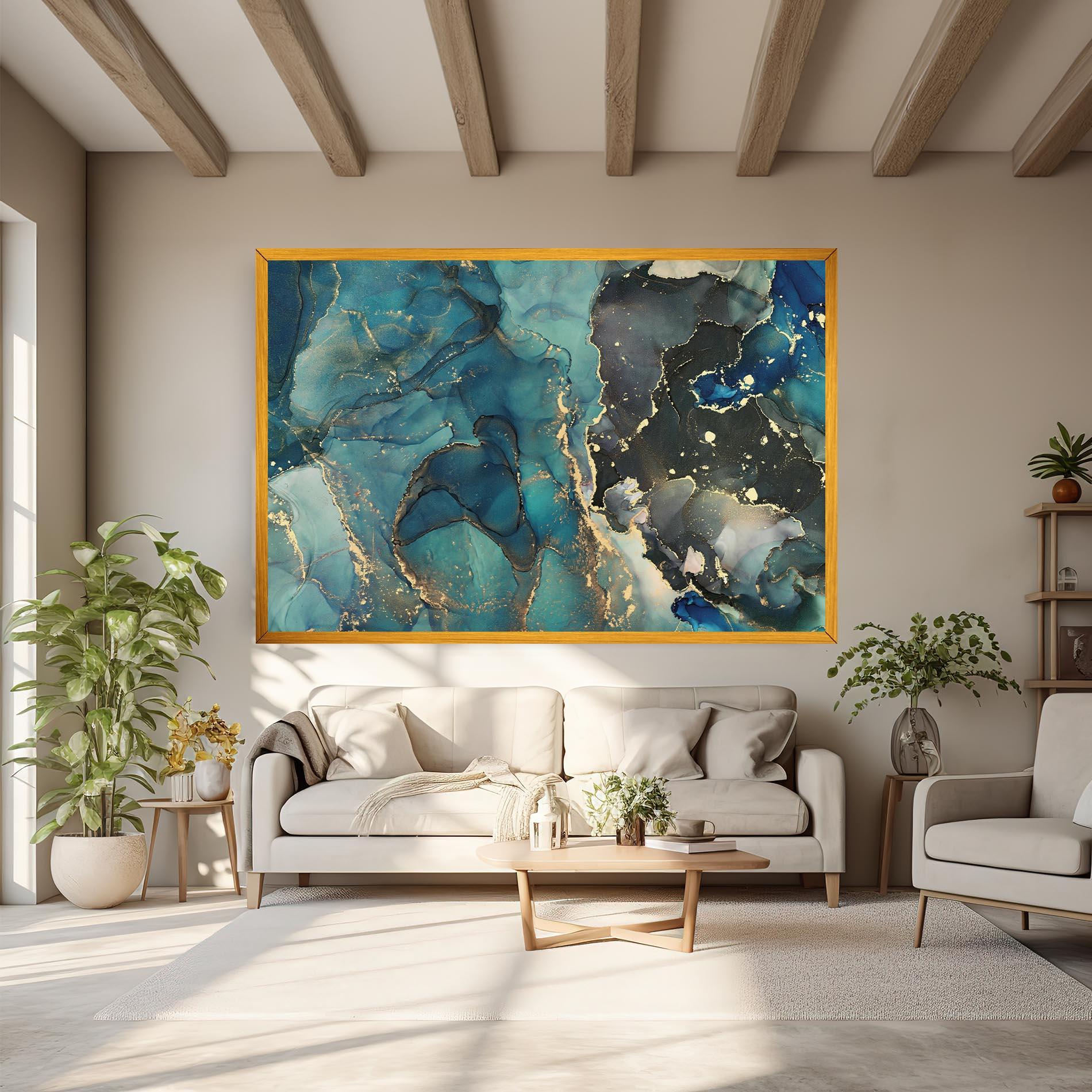 Tablou Canvas Blue Marble mockup 6