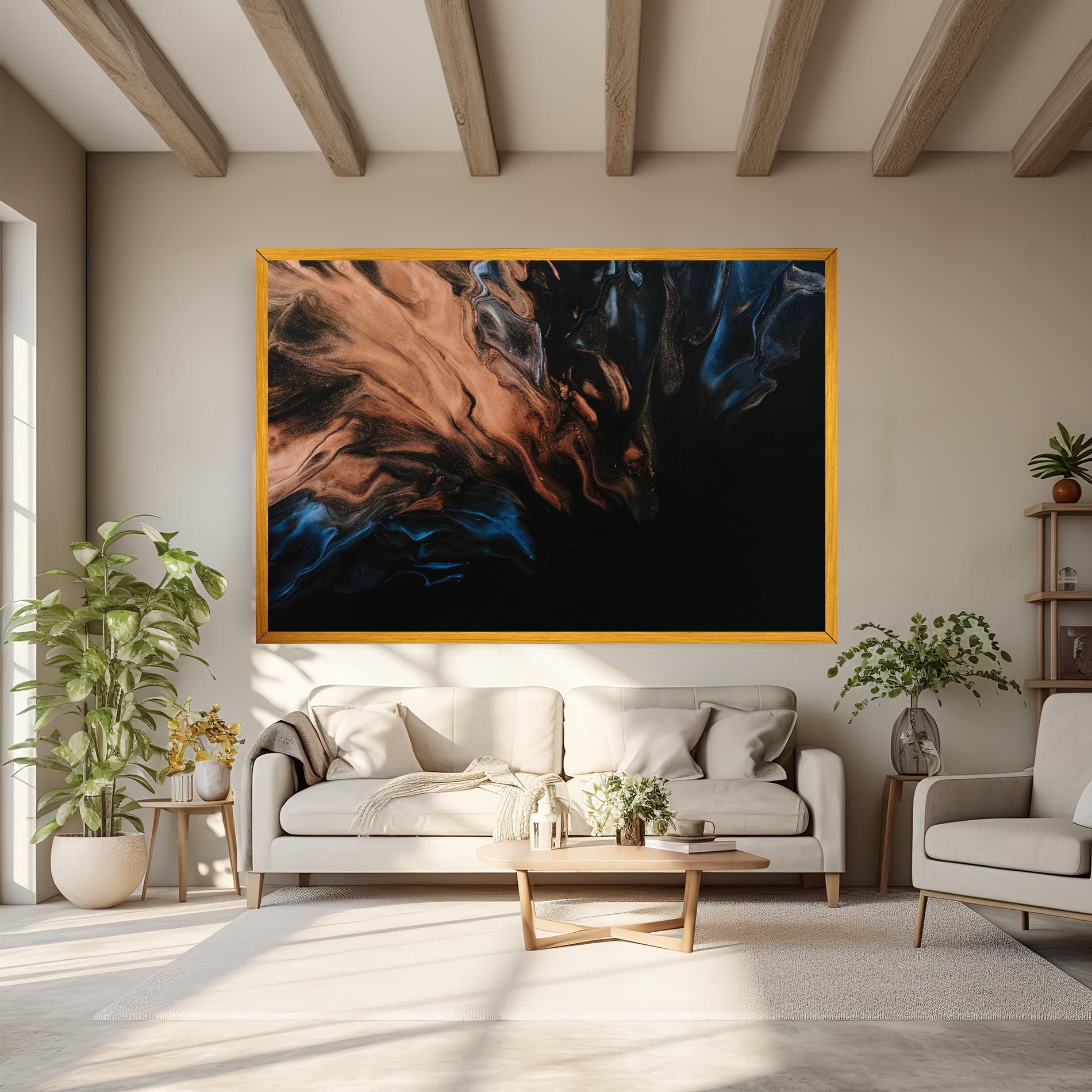 Dark Flame Abstract mockup 6