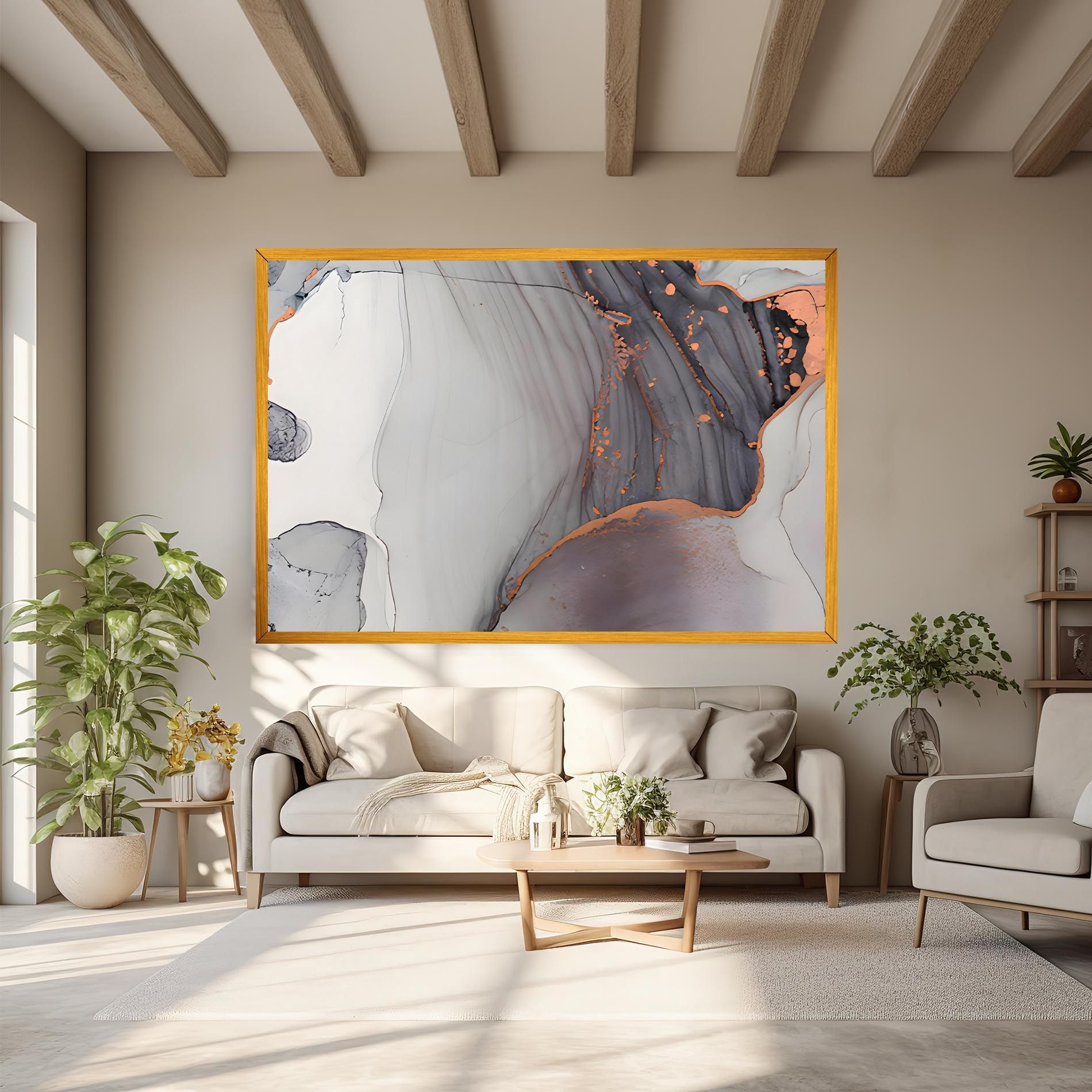 Grey Pink Liquid Marble mockup 6