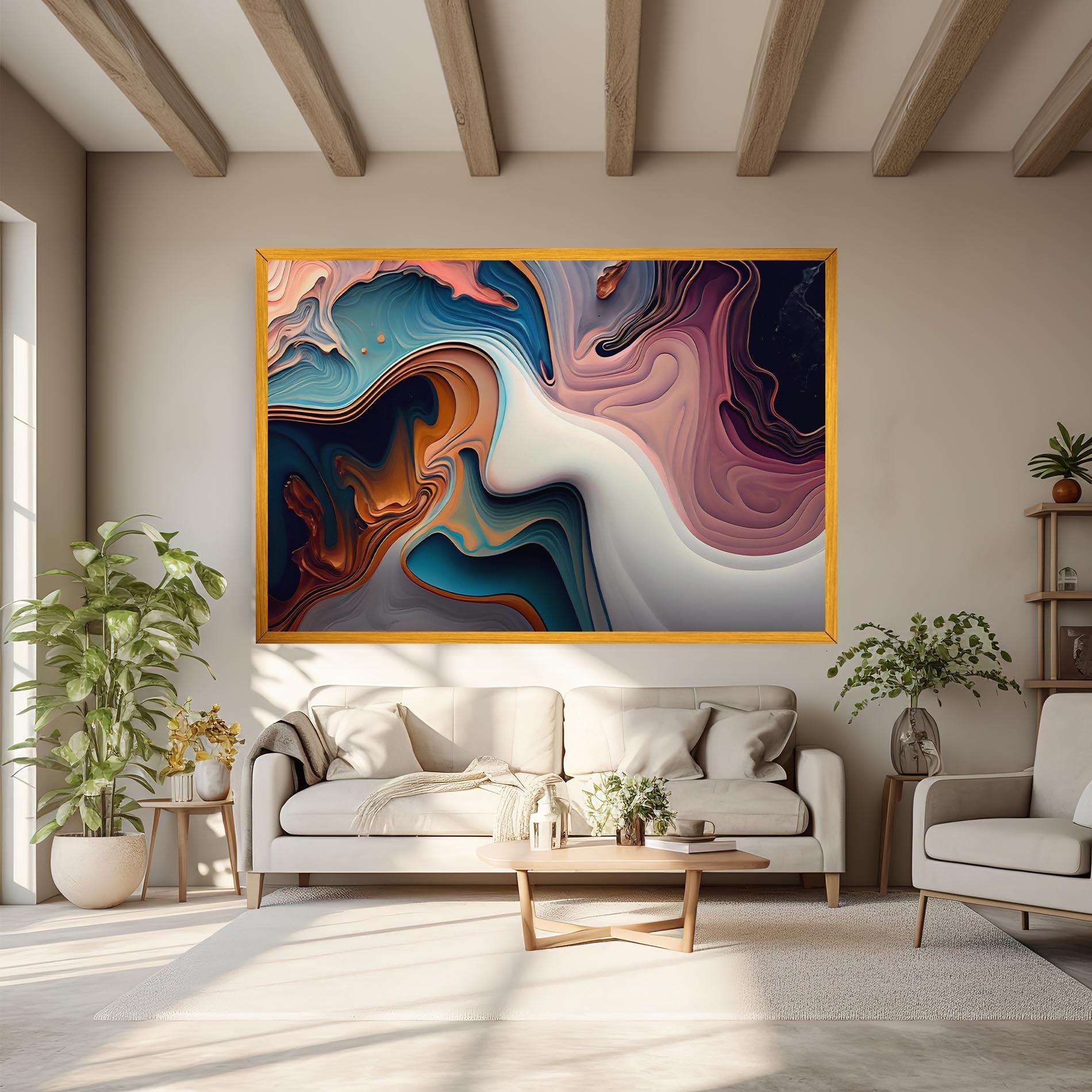 Tablou Canvas Mixed Colors Marble mockup 6