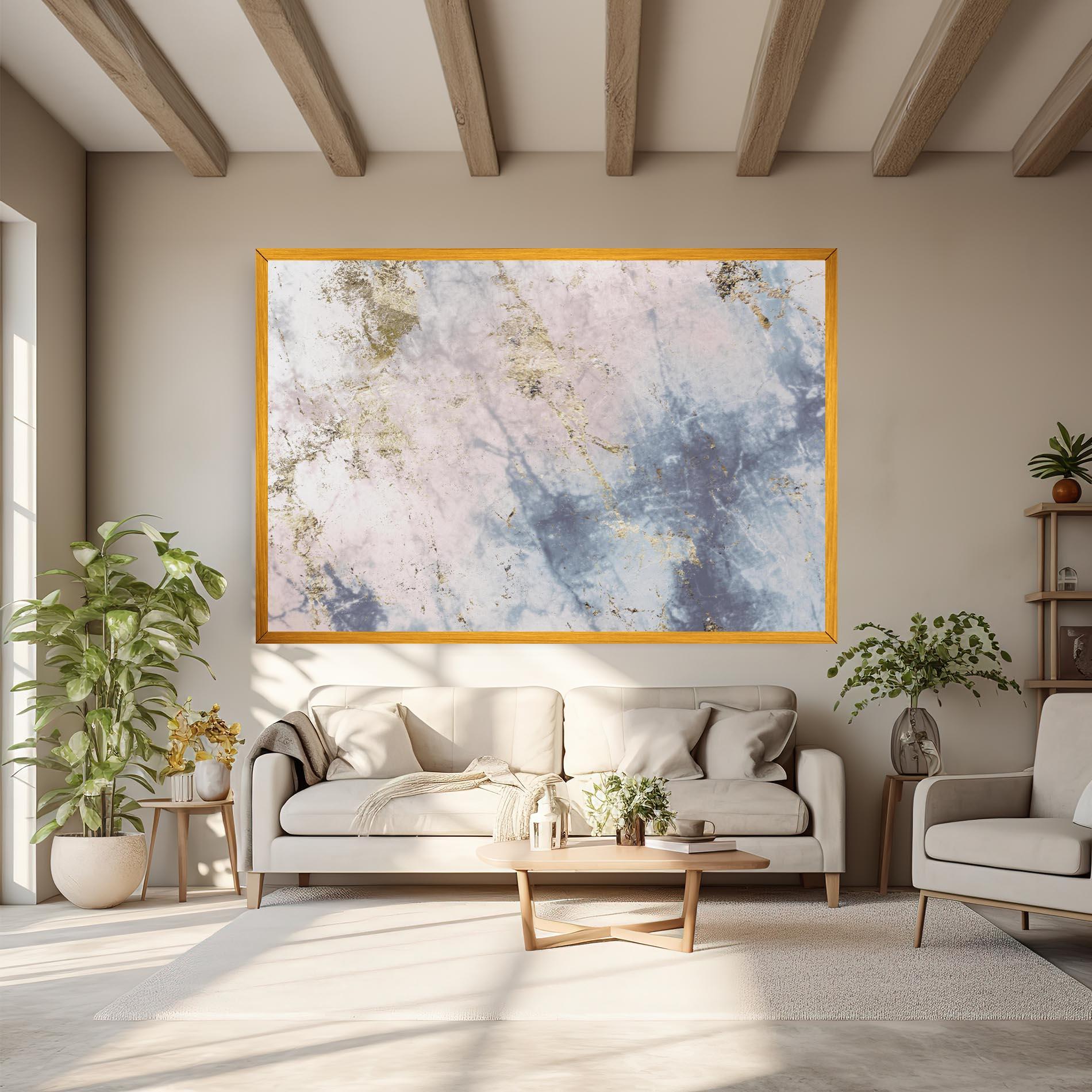 Tablou Canvas Pink Blue Marble mockup 6