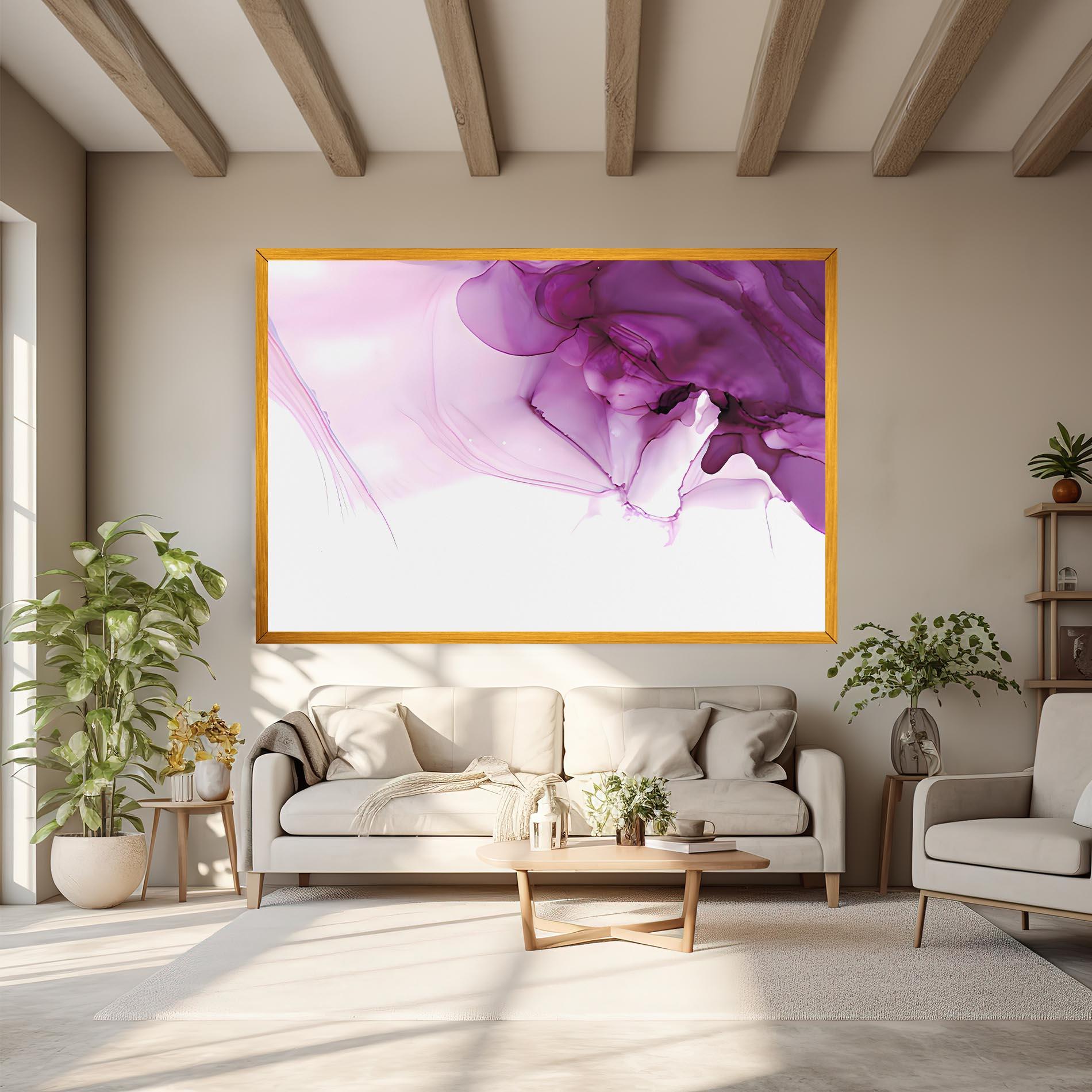 Tablou Canvas Purple Ink Marble mockup 6