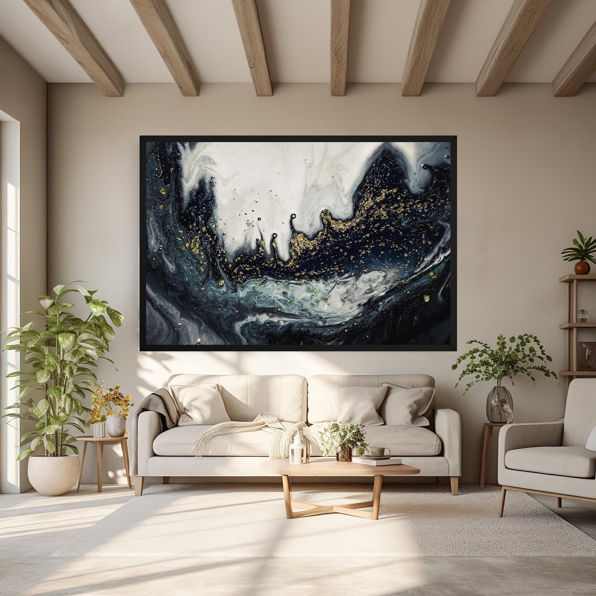 Tablou Canvas Abstract Black mockup 6