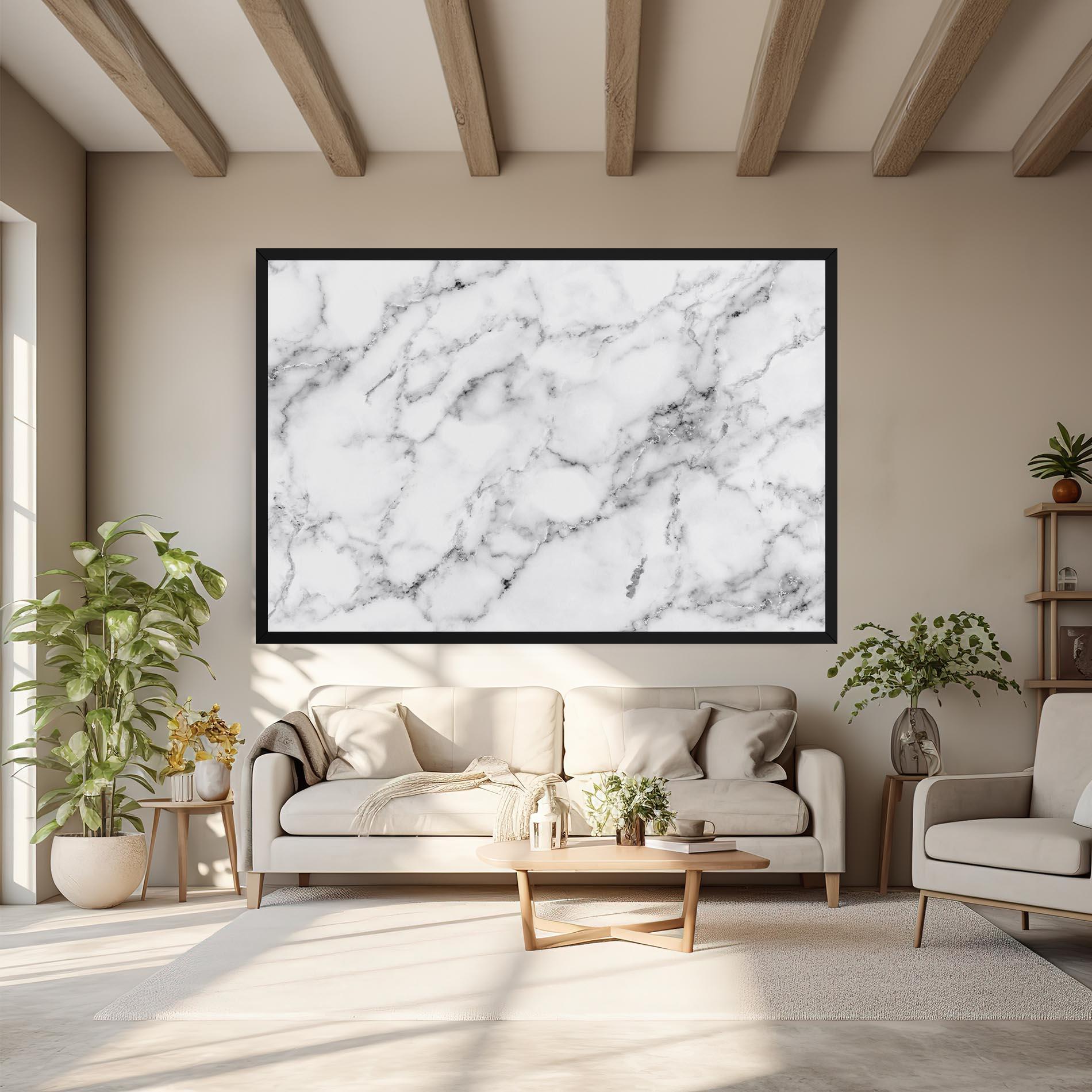 Tablou Canvas Basic White Marble mockup 6