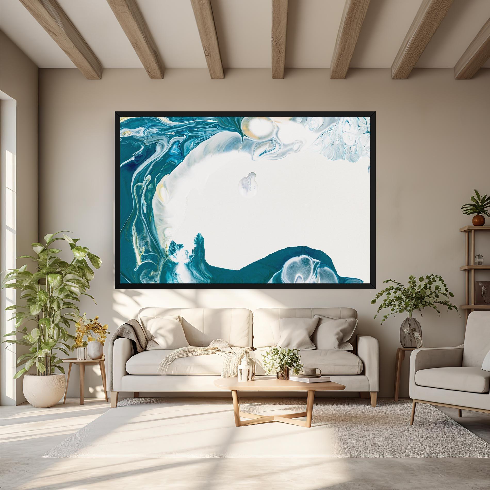 Tablou Canvas Beautiful Blue Paiting mockup 6