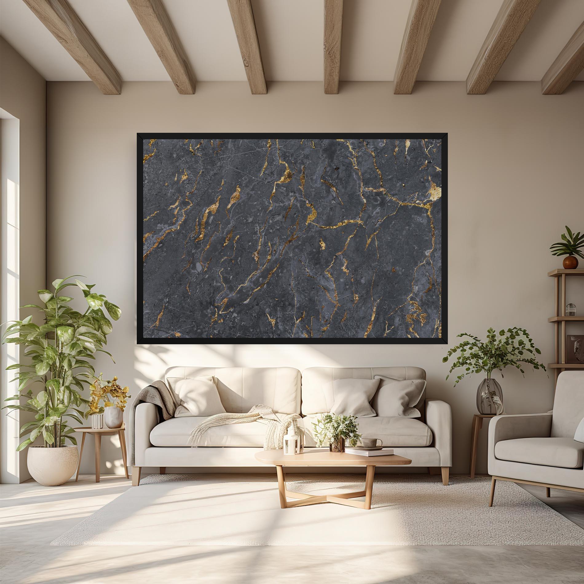 Tablou Canvas Gold Grey Marble mockup 6