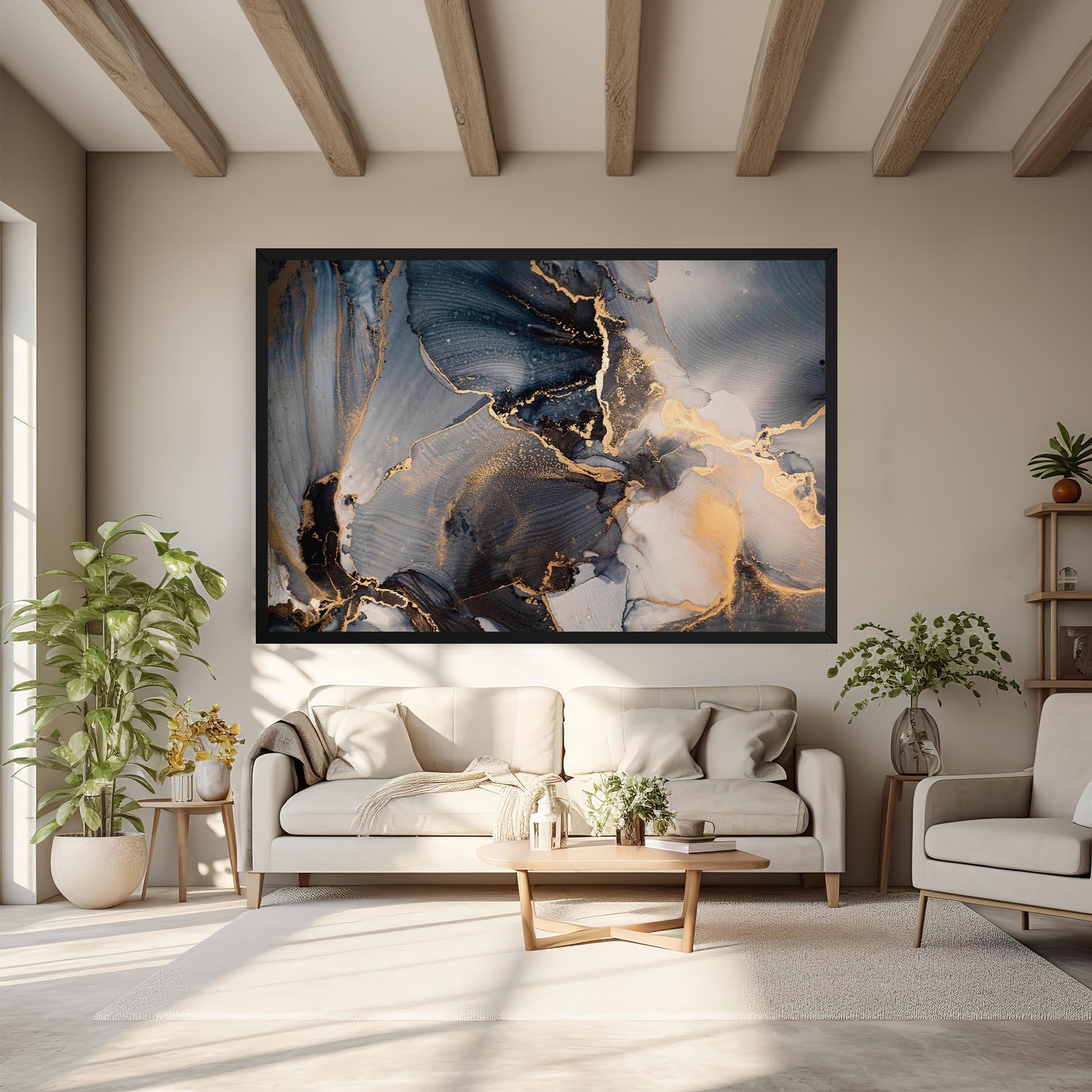 Tablou Canvas Golden Abstract Marble mockup 6