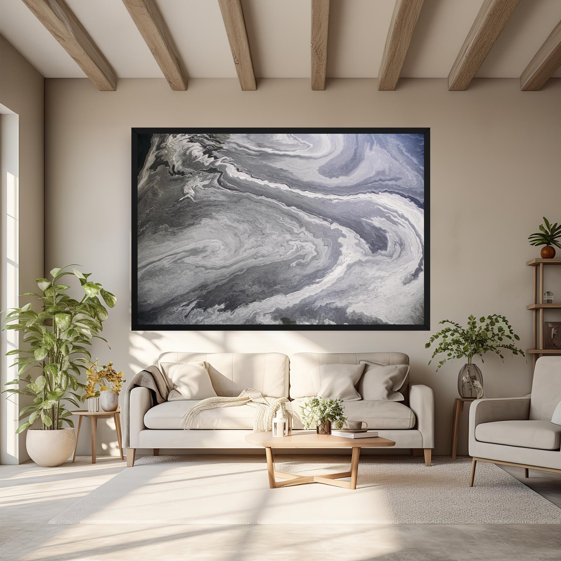 Tablou Canvas Grey Liquid Marble mockup 6