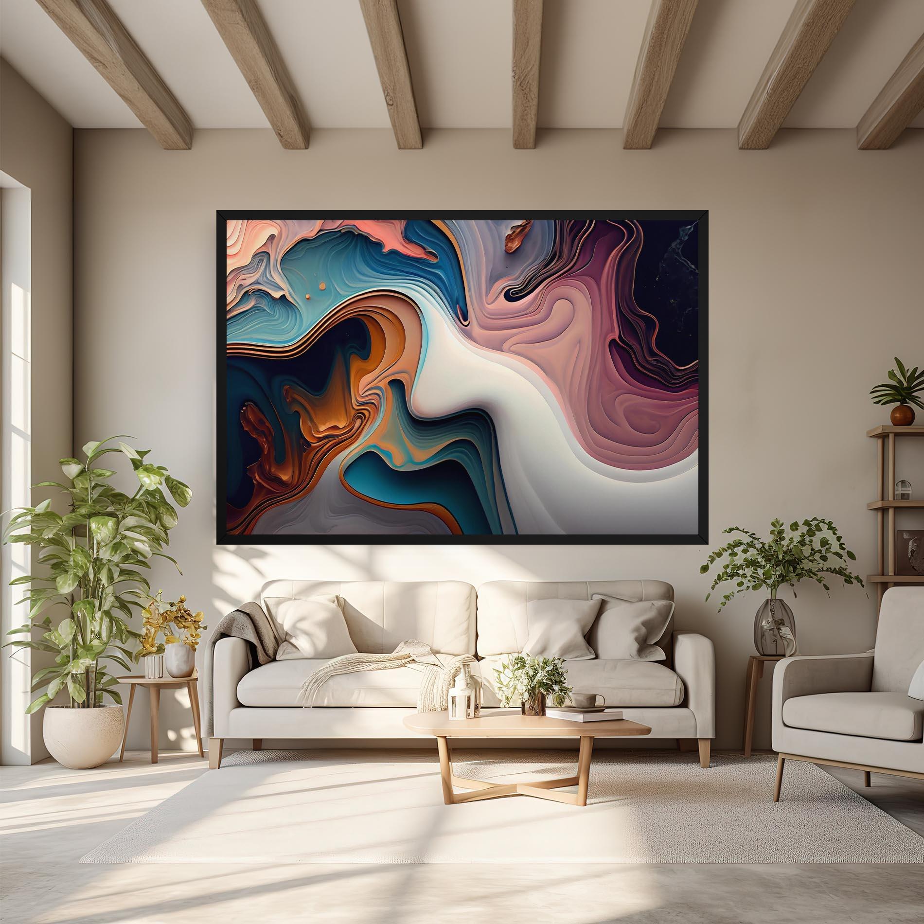 Tablou Canvas Mixed Colors Marble mockup 6