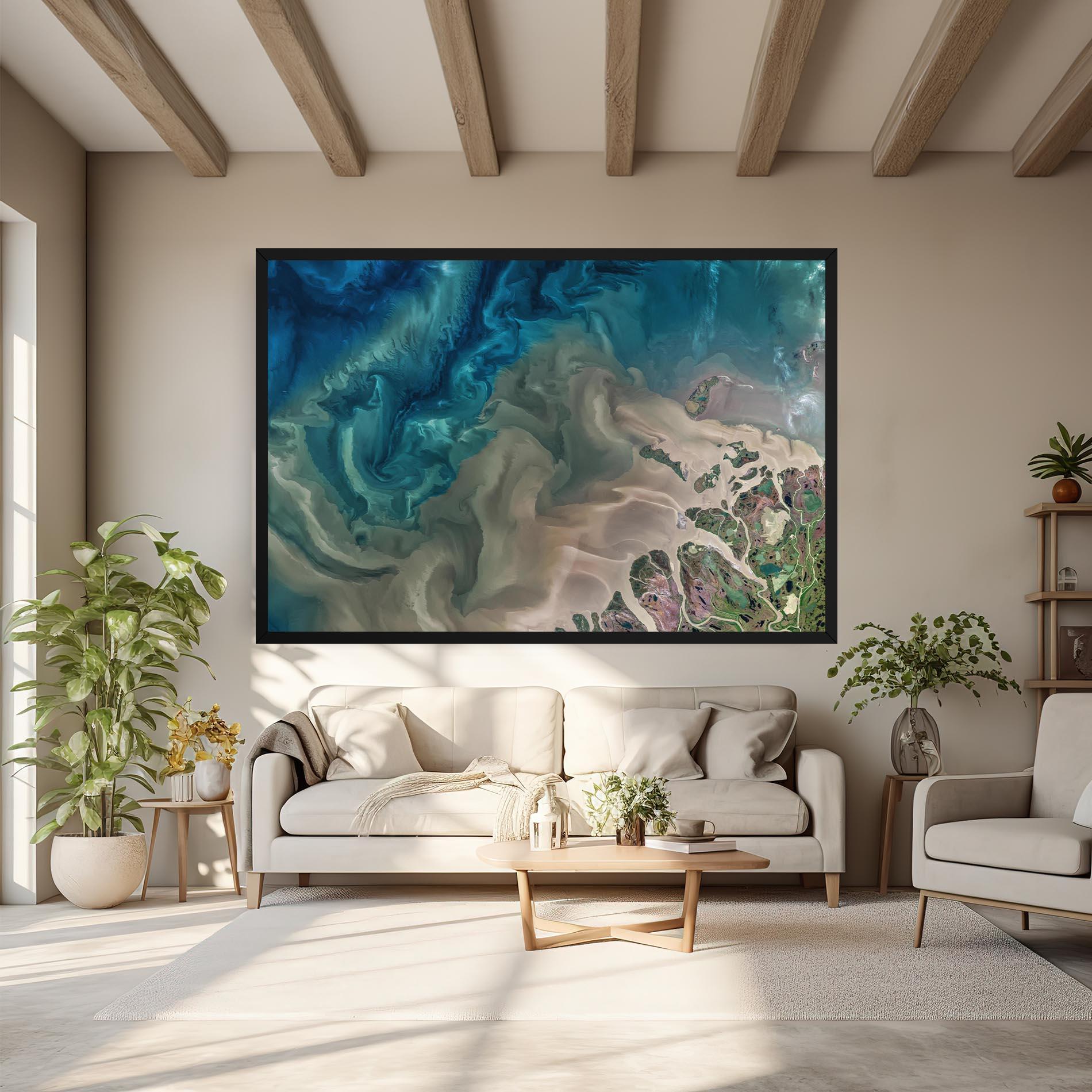 Tablou Canvas Ocean Blue Marble mockup 6