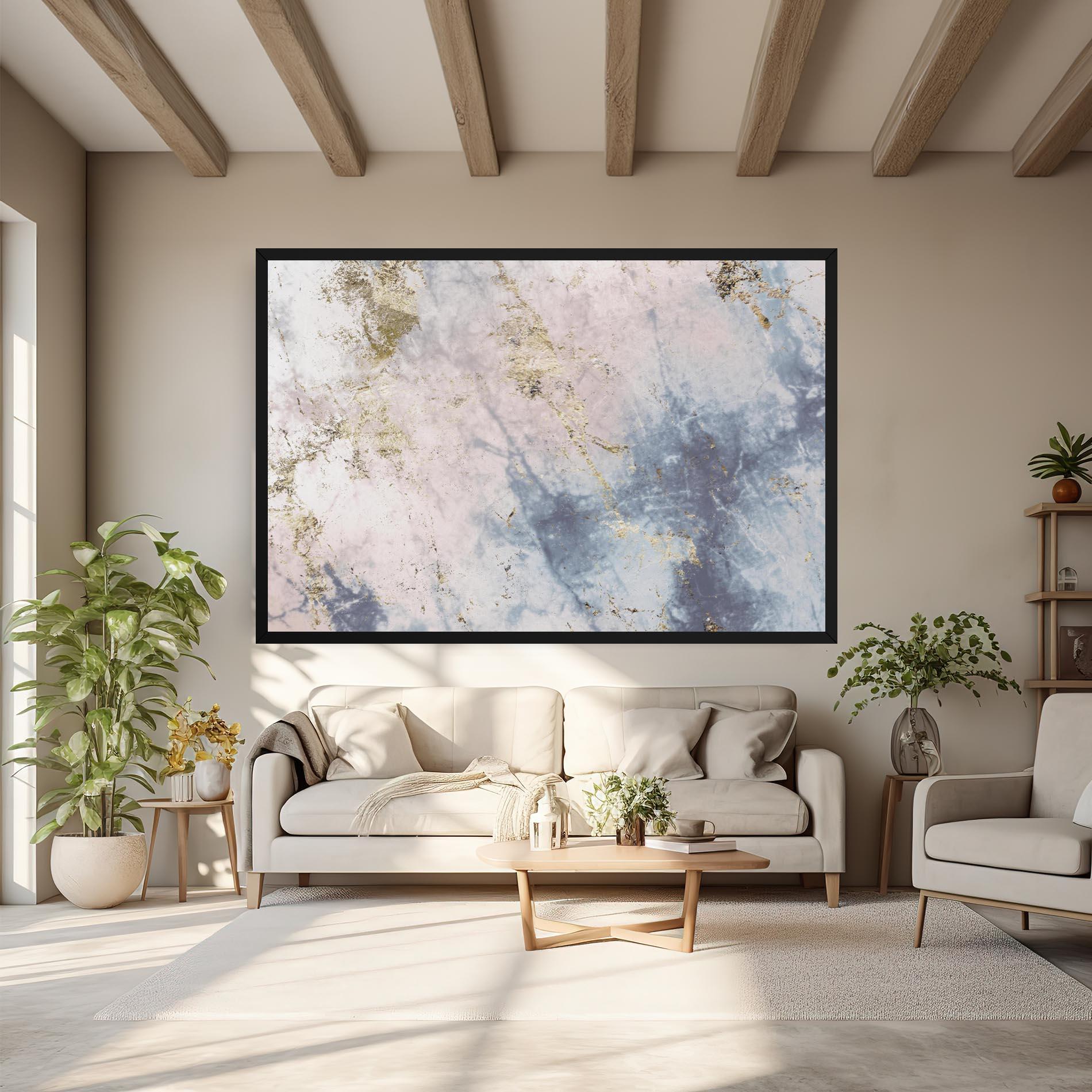 Tablou Canvas Pink Blue Marble mockup 6