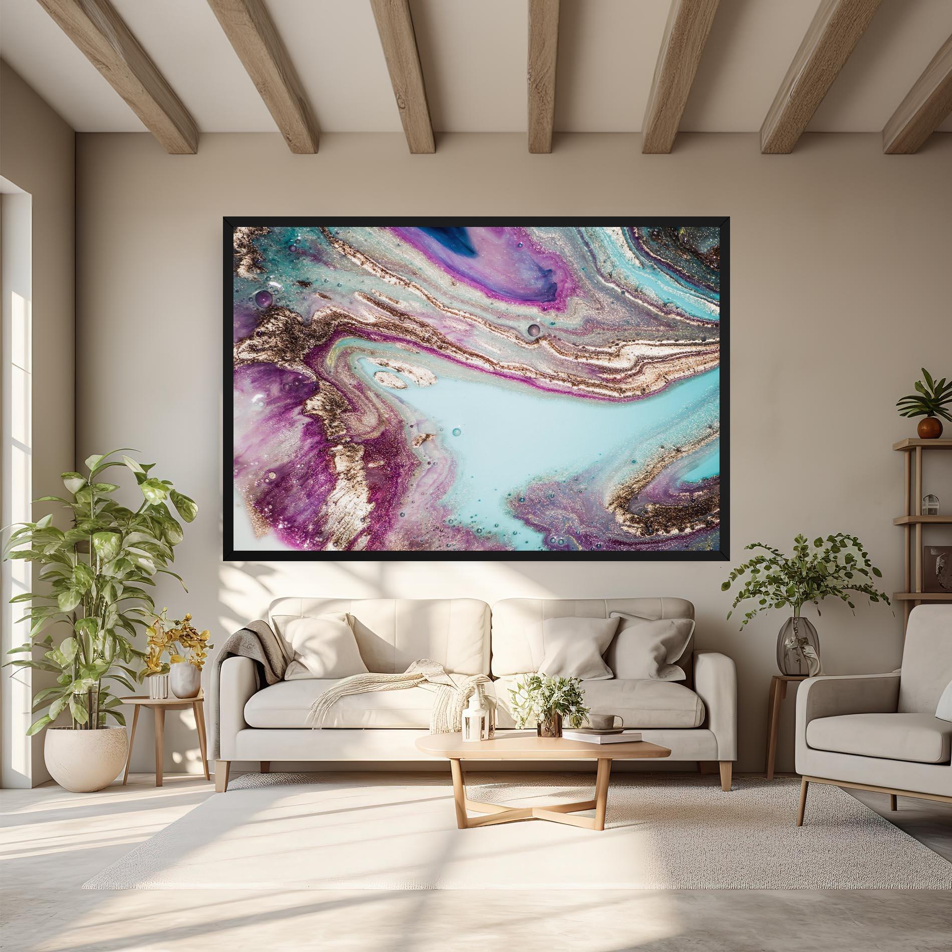 Tablou Canvas Pink Marble Shades mockup 6