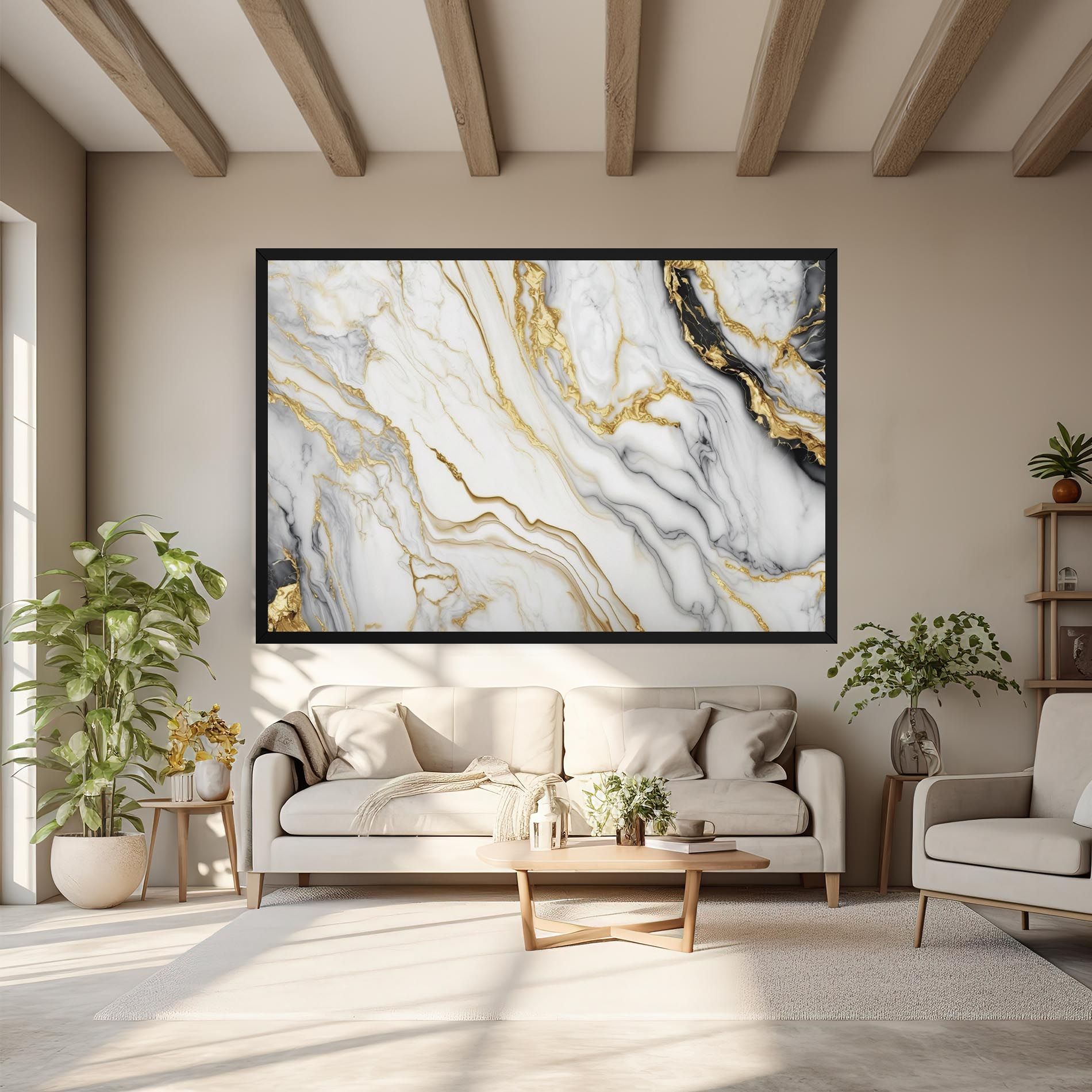 White Golden Marble mockup 6